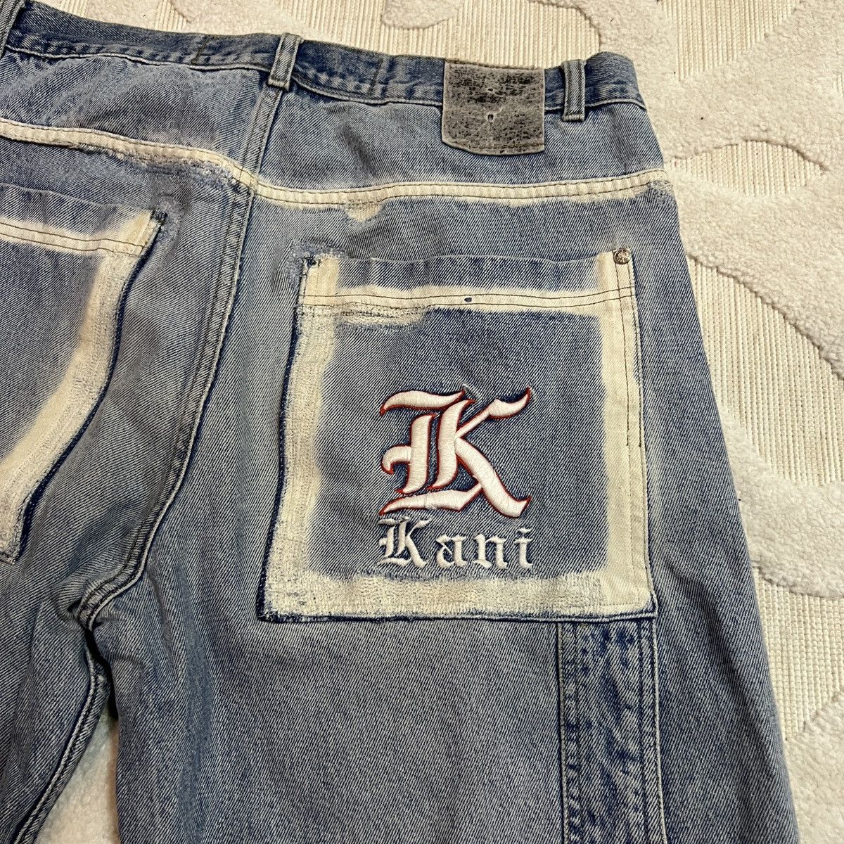 Karl Kani Crazy Vintage Y2K Karl Kani Embroidered Jean Shorts Size US 37 - 3 Thumbnail