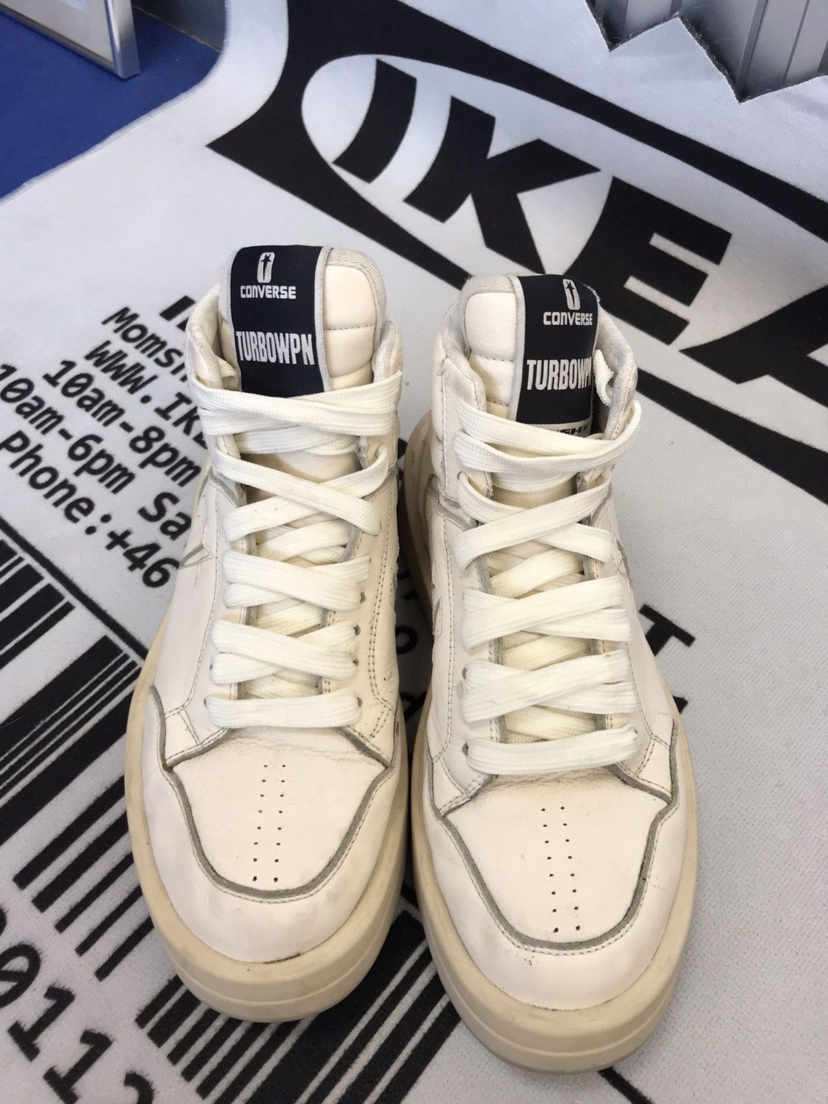 Rick Owens Drkshdw Converse Rick Owens x TURBOWPN Mid “Egret” Size US 7 / EU 40 - 4 Thumbnail