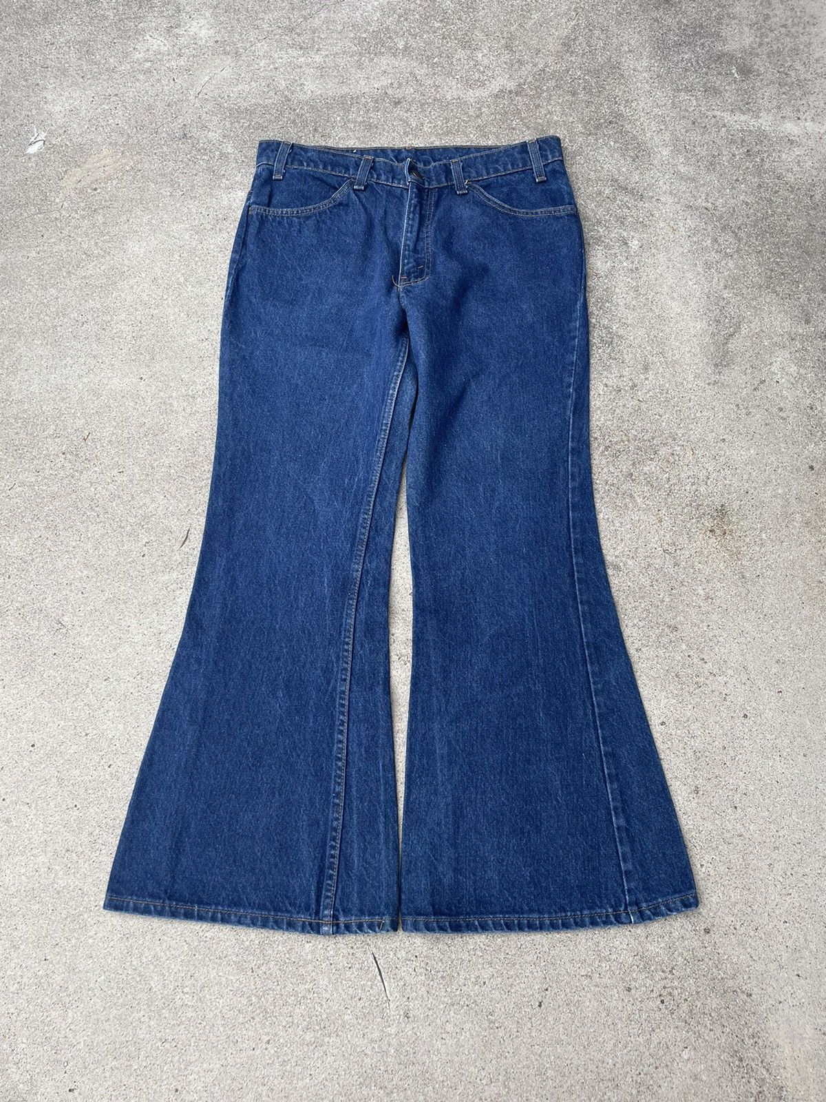 image of Levis x Vintage 80’S Levi’S 684 Orange Tab Bellbottom Jeans 33X29 in Blue, Men's