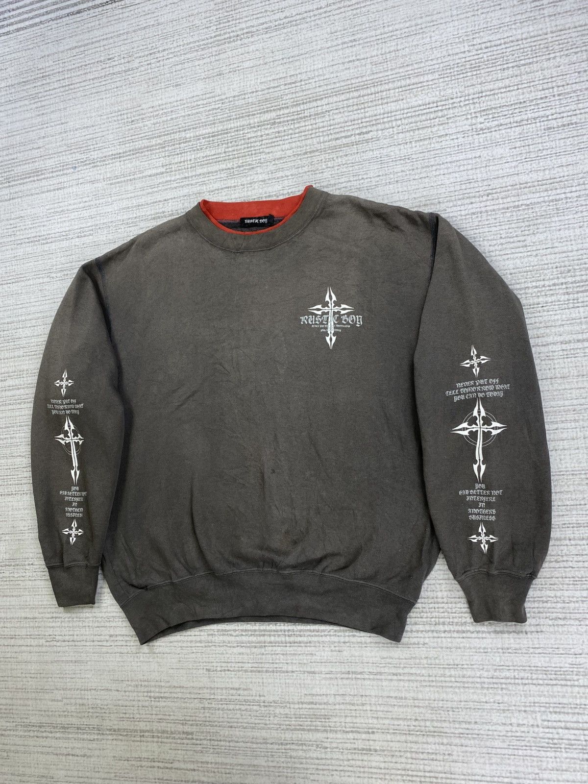 Japanese Brand × Seditionaries × Vintage Vintage Cross Logo Dragonfly Japan Sweatshirt Size US XL / EU 56 / 4 - 4 Thumbnail