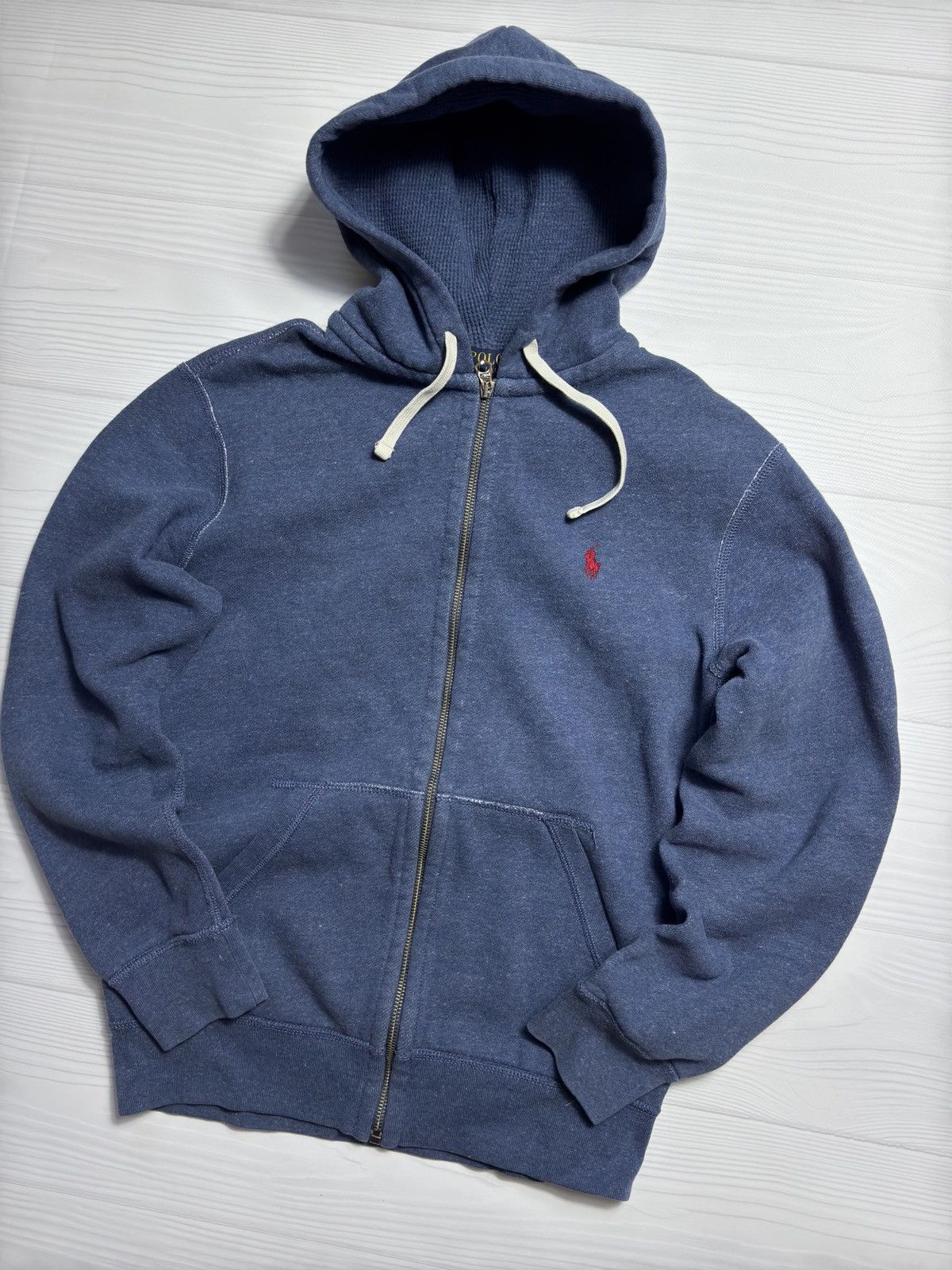 Polo Ralph Lauren × Vintage Y2K Polo Ralph Lauren Blue Zip Up Hoodie Size US S / EU 44-46 / 1 - 2 Thumbnail