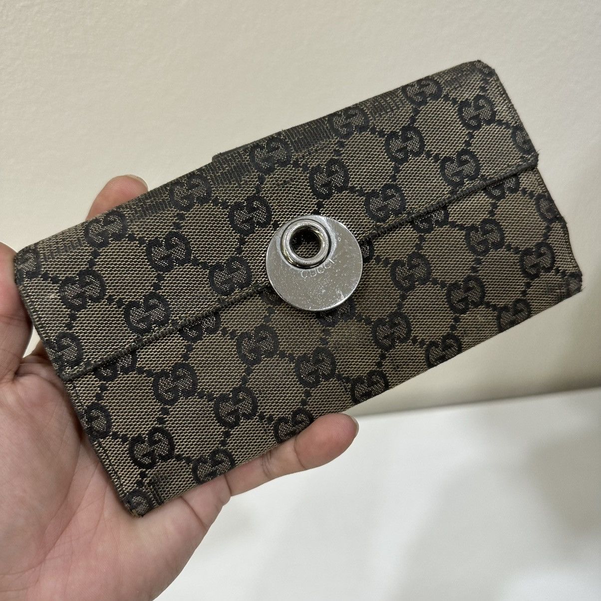Gucci ‼️LASTDROP‼️AUTHENTIC GUCCI GG CANVAS BLACK LONG WALLET PURSES Size ONE SIZE - 1 Thumbnail