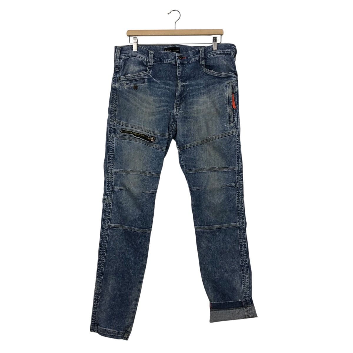 Japanese Brand G.G Archive Distressed Biker Jeans – Rare Japan Denim Size US 34 / EU 50 - 15 Thumbnail