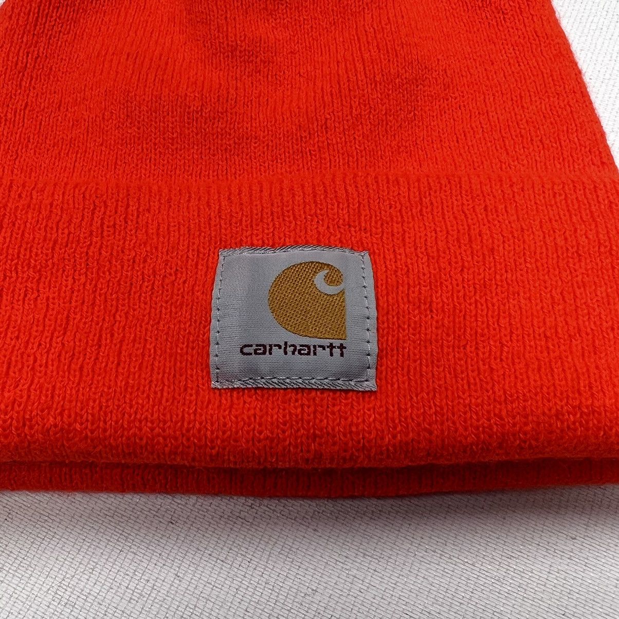 Carhartt Carhartt Beanie Bright Orange Hunting Outdoors Logo Acrylic Size ONE SIZE - 3 Thumbnail