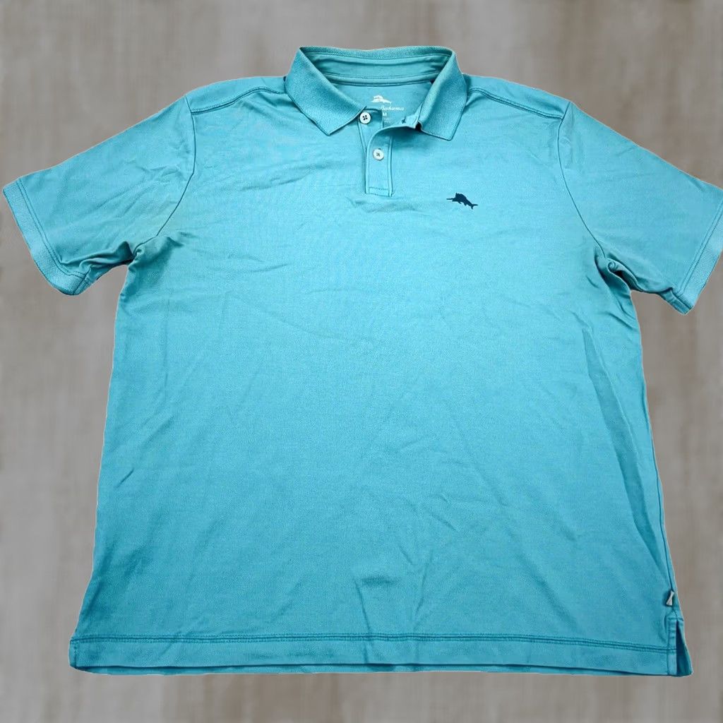 Tommy Bahama Tommy Bahama Polo Shirt Men Medium Blue Solid Short Sleeve Polo Size US M / EU 48-50 / 2 - 1 Thumbnail