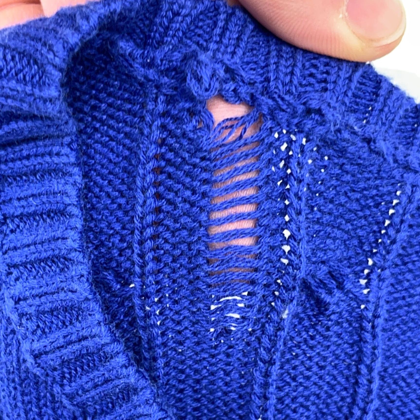 Ralph Lauren VINTAGE Lauren Ralph Lauren Sweater Women 1X Blue Cable-Knit V-Neck Pullover Regular Fit All Seasons Womens Women Size XL / US 12-14 / IT 48-50 - 7 Thumbnail