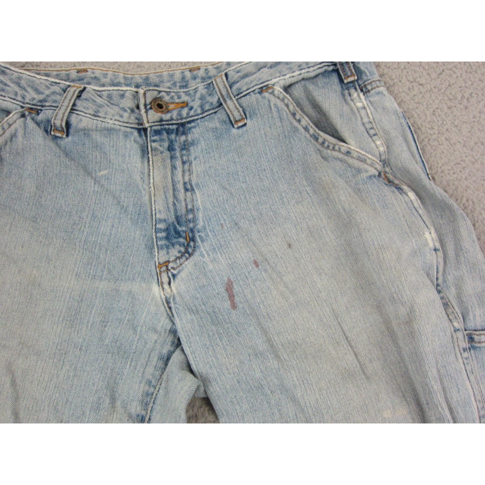 Carhartt VINTAGE Carhartt Jeans Mens Wide-Leg 5-Pocket Denim Blue 32 x 29 Relaxed Regular Regular Rise Mid 80s 90s Classic Baggy Size 32 W 29 L Size US 32 / EU 48 - 5 Thumbnail