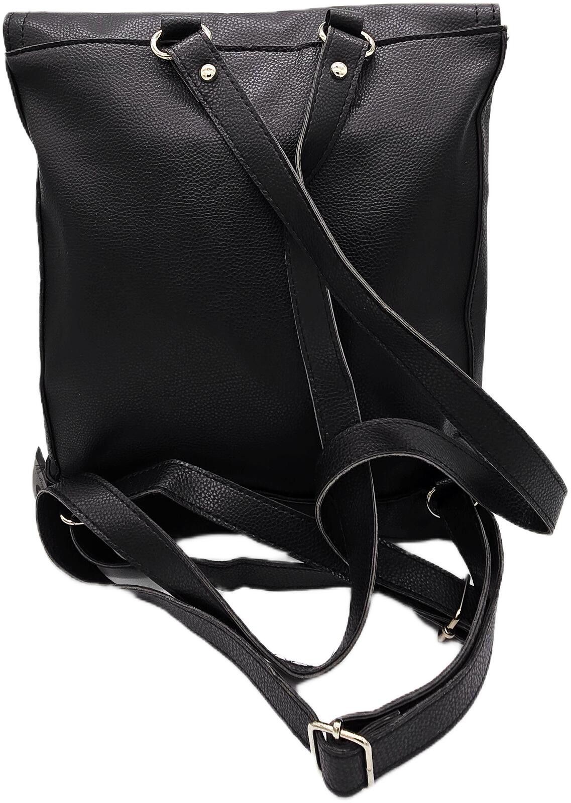 Other Black Faux Leather Backpack Size ONE SIZE - 5 Thumbnail