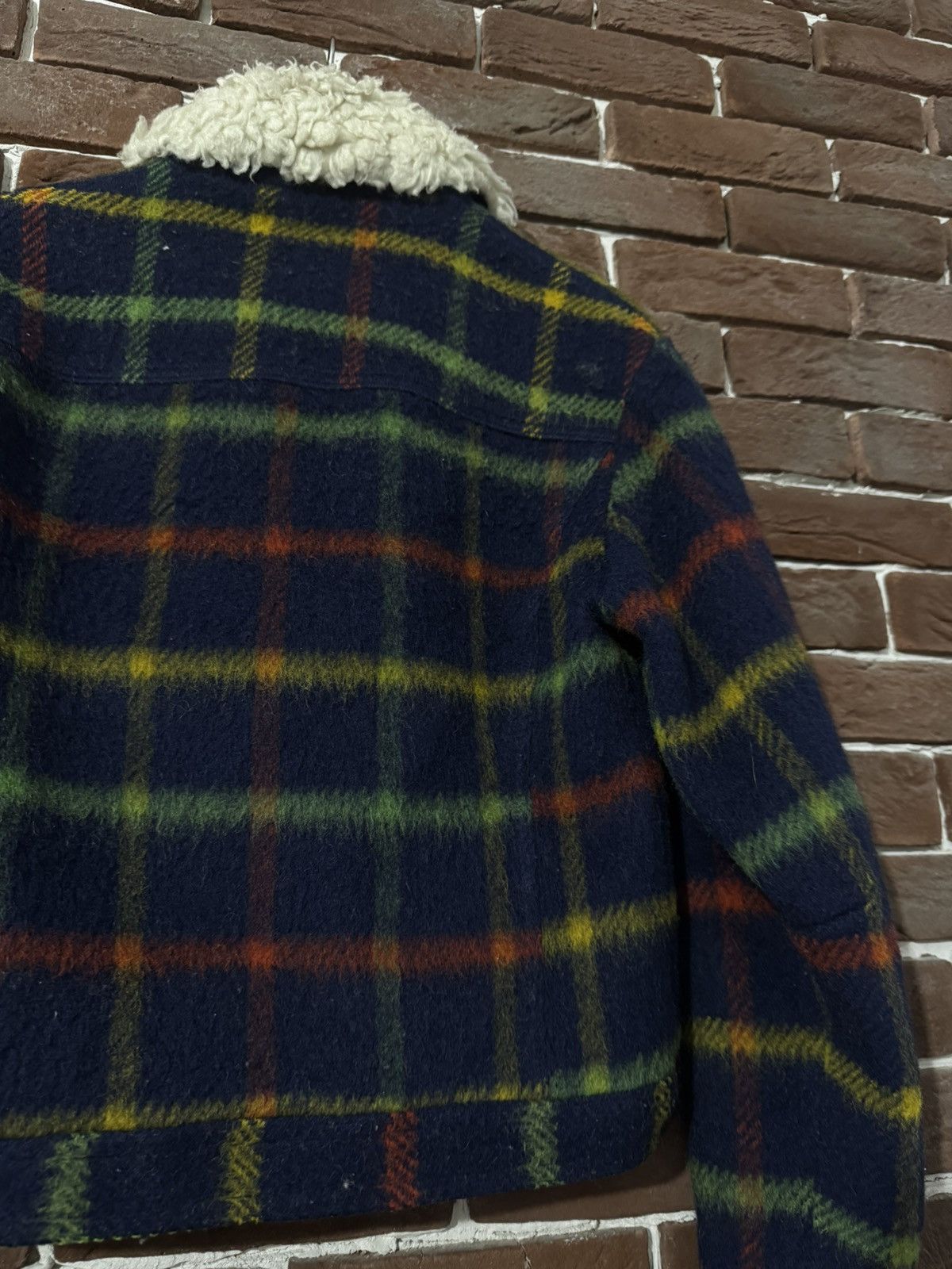 Japanese Brand VINTAGE Wool Fuzzy JACKET TARTAN RIRI ZIP Avant Garde Hype Size US S / EU 44-46 / 1 - 10 Thumbnail