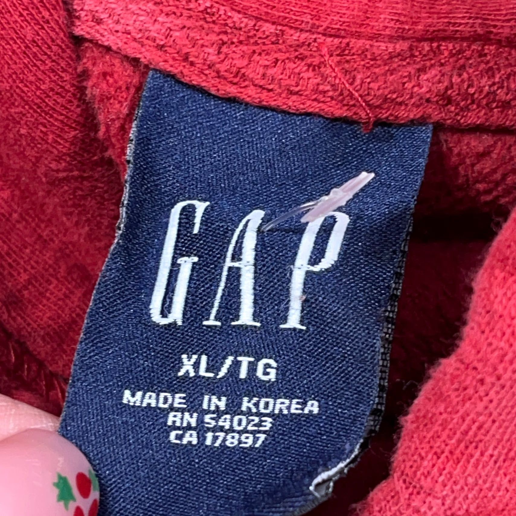 Gap VINTAGE Gap Hoodie Men XL Red Gray Sweatshirt Sweater Spell Out 2000s Size US XL / EU 56 / 4 - 5 Thumbnail