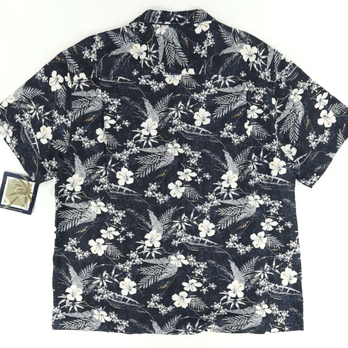 Vintage La Cabana Hawaiian Viscose Blend Linen Floral Shirt Navy Blue Mens XL Size US XL / EU 56 / 4 - 4 Thumbnail