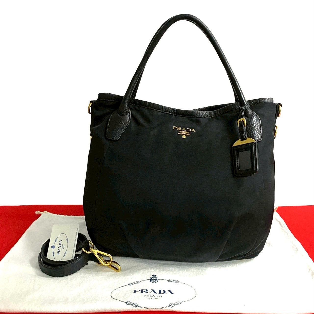 Prada Prada Tote Bag Black Synthetic Size ONE SIZE - 1 Thumbnail