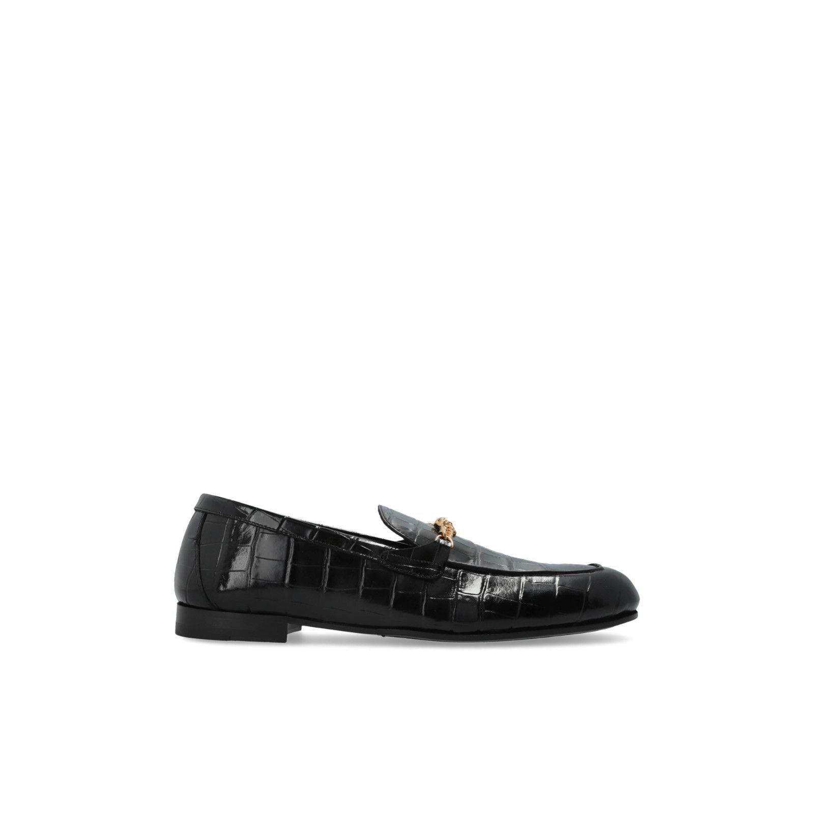 Versace VERSACE Black Embossed Leather Medusa Loafers New & Authenti Size US 10 / EU 43 - 1 Thumbnail