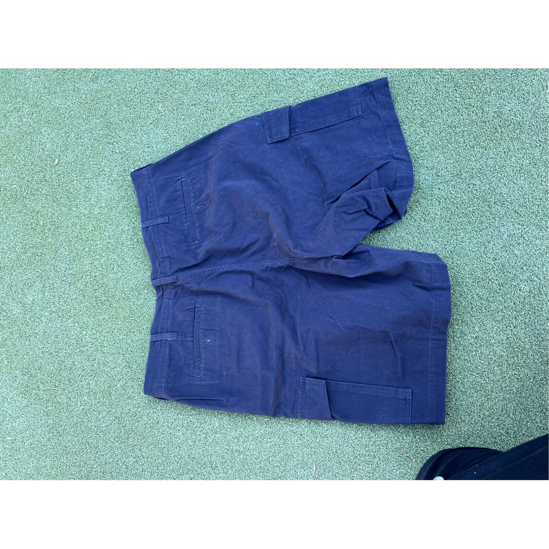 Savane Savane Men’s 40 Waist Blue Solid Cotton Flap Pockets Cargo Shorts Size US 40 / EU 56 - 8 Thumbnail