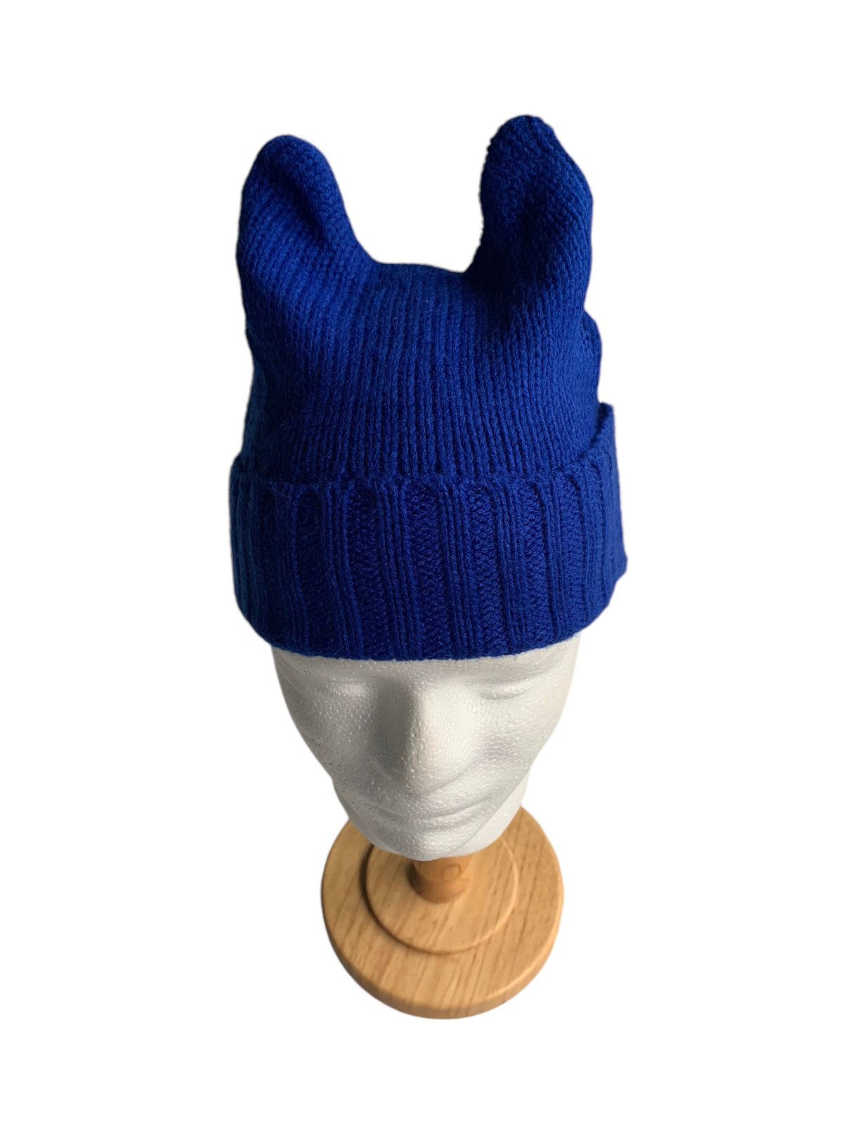 Japanese Brand × Kapital × Vintage Devil Horn Blue Japanese Rare Knit Beanie hats☠️ Size ONE SIZE - 1 Thumbnail