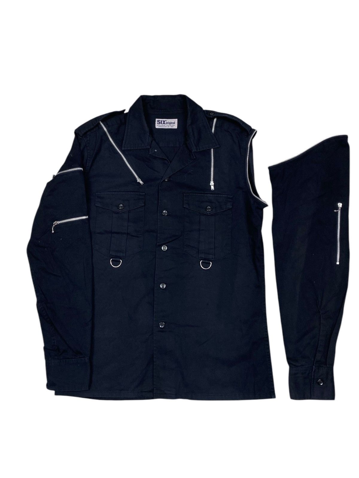 14th Addiction 2000s Triple Six - Multizip Shirt Jacket Size US M / EU 48-50 / 2 - 1 Thumbnail