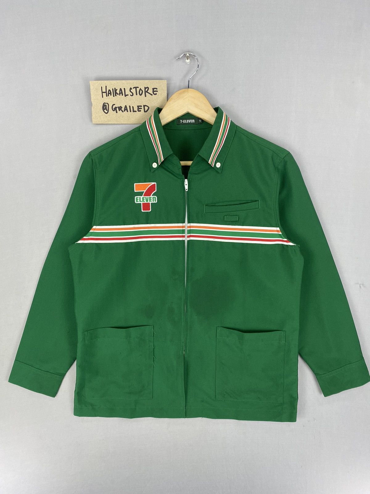 Japanese Brand Vintage Y2k 7-Eleven Zipper Embroidered Logo Shirt Size US S / EU 44-46 / 1 - 1 Thumbnail