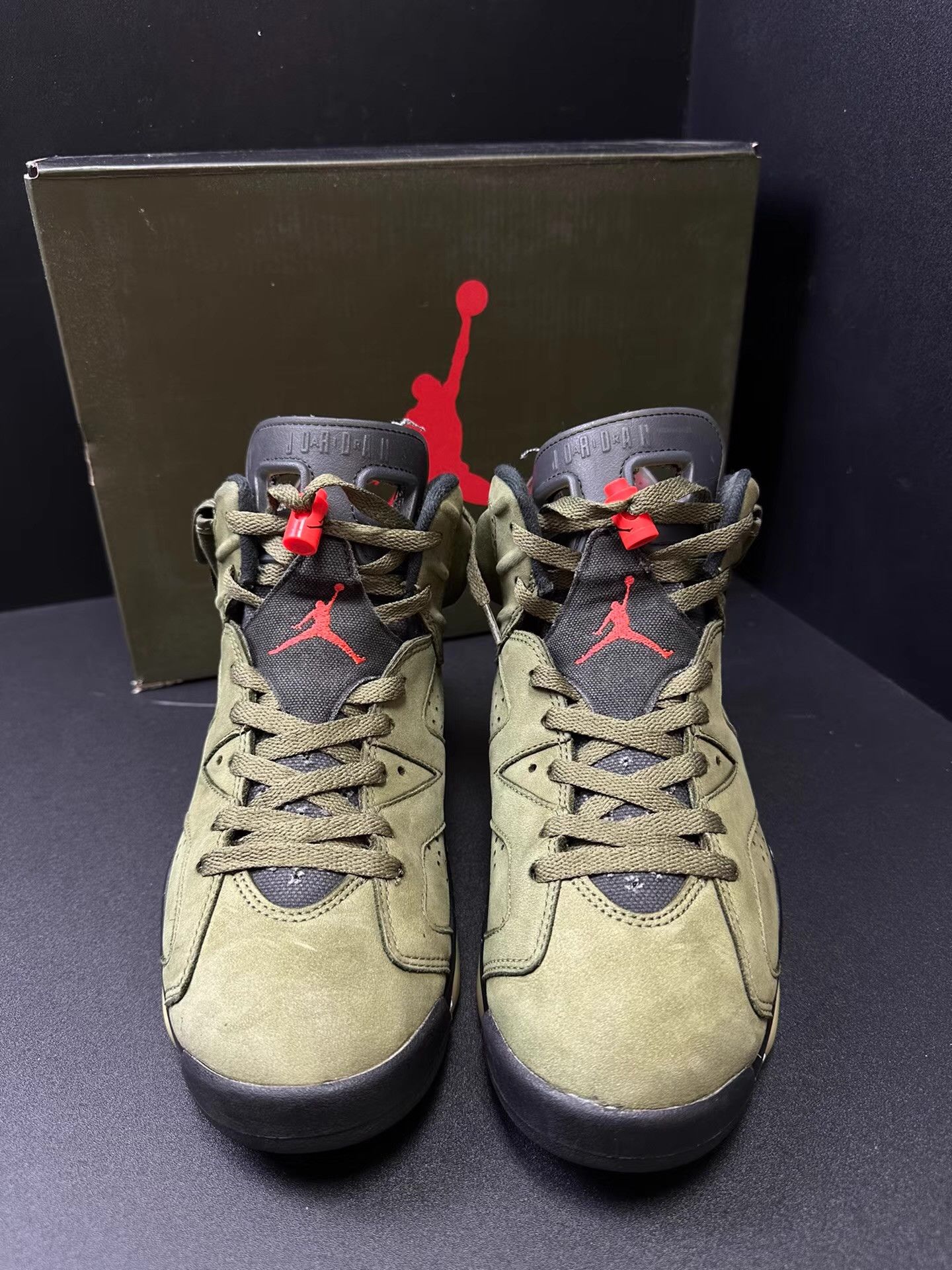 Nike Air Jordan 4 Retro x Travis Scott Olive Ｑ20 Size US 8 / EU 41 - 2 Thumbnail