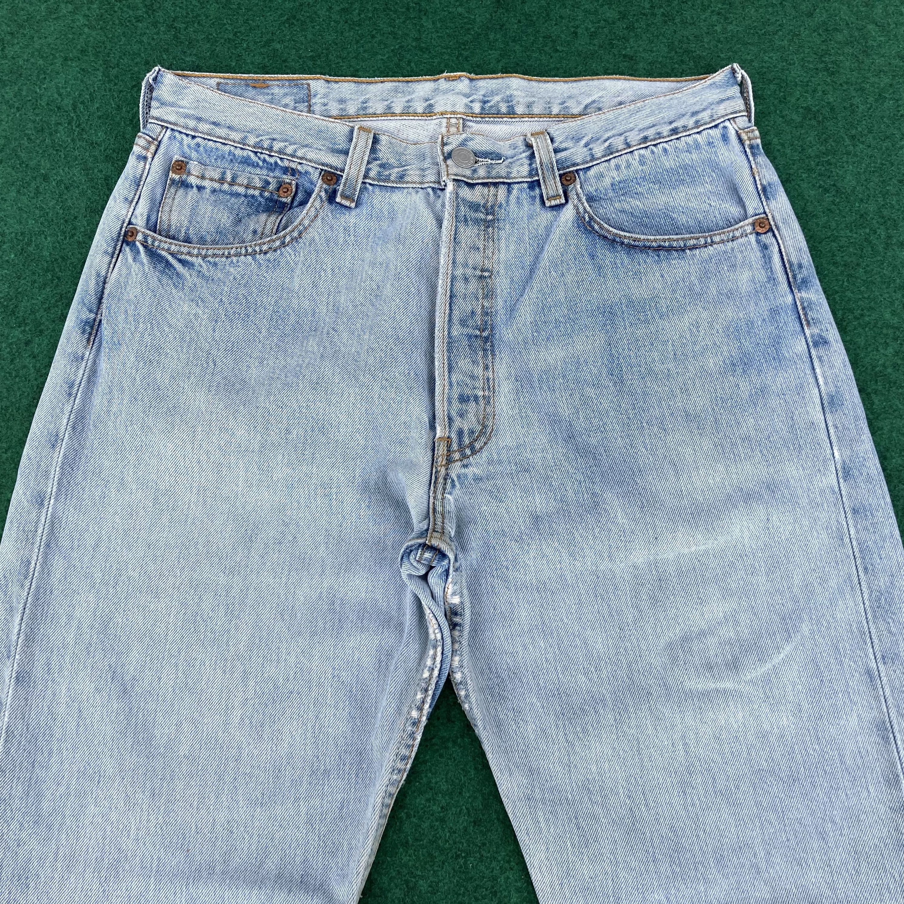 Levi's × Vintage Vtg Levis 501 Light Blue Faded Jeans Sz 32 Punk Grunge Jeans Size US 32 / EU 48 - 3 Thumbnail