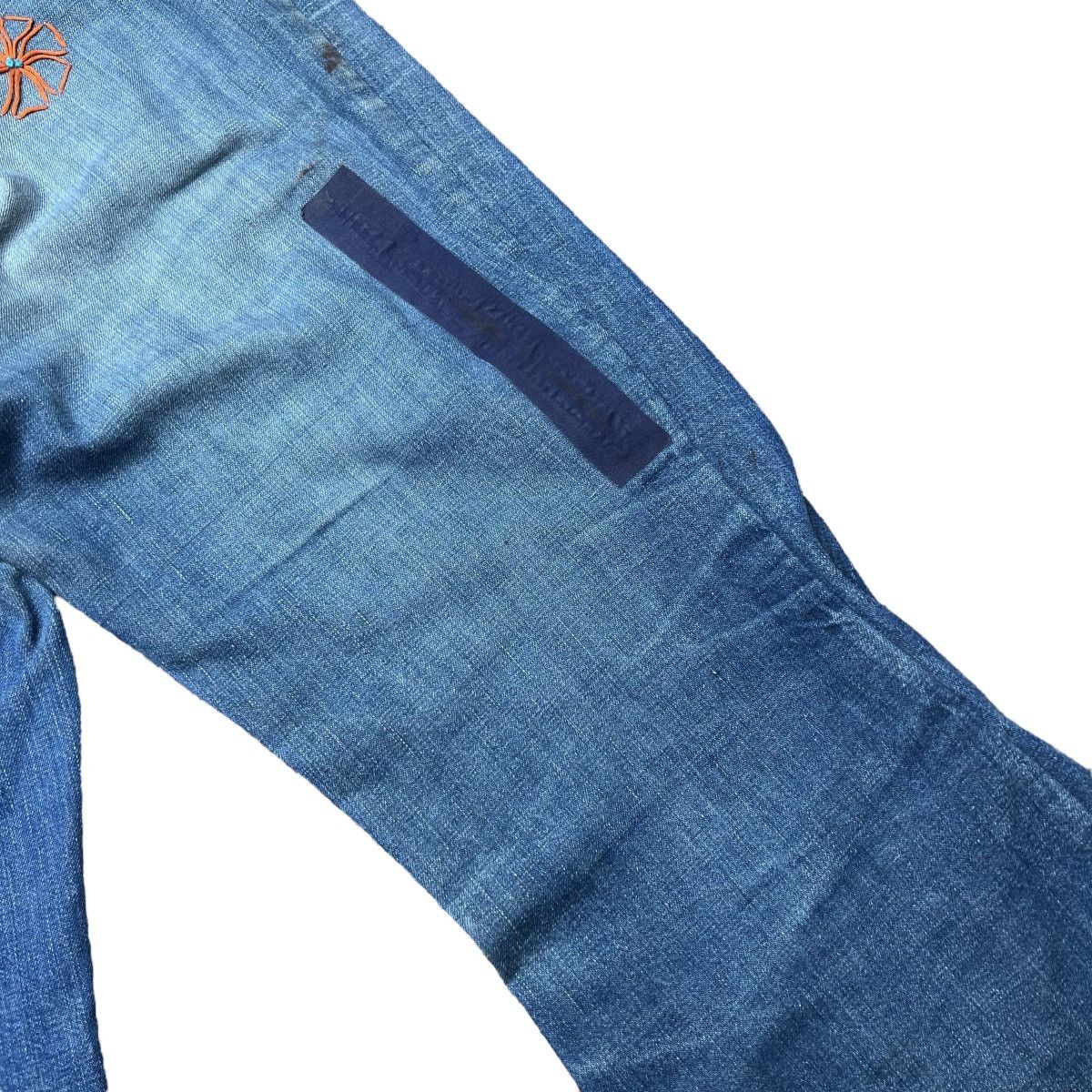Vintage Vintage 1970s Denim Custom Hippie Bellbottom Flare Jeans Size 31" - 12 Thumbnail