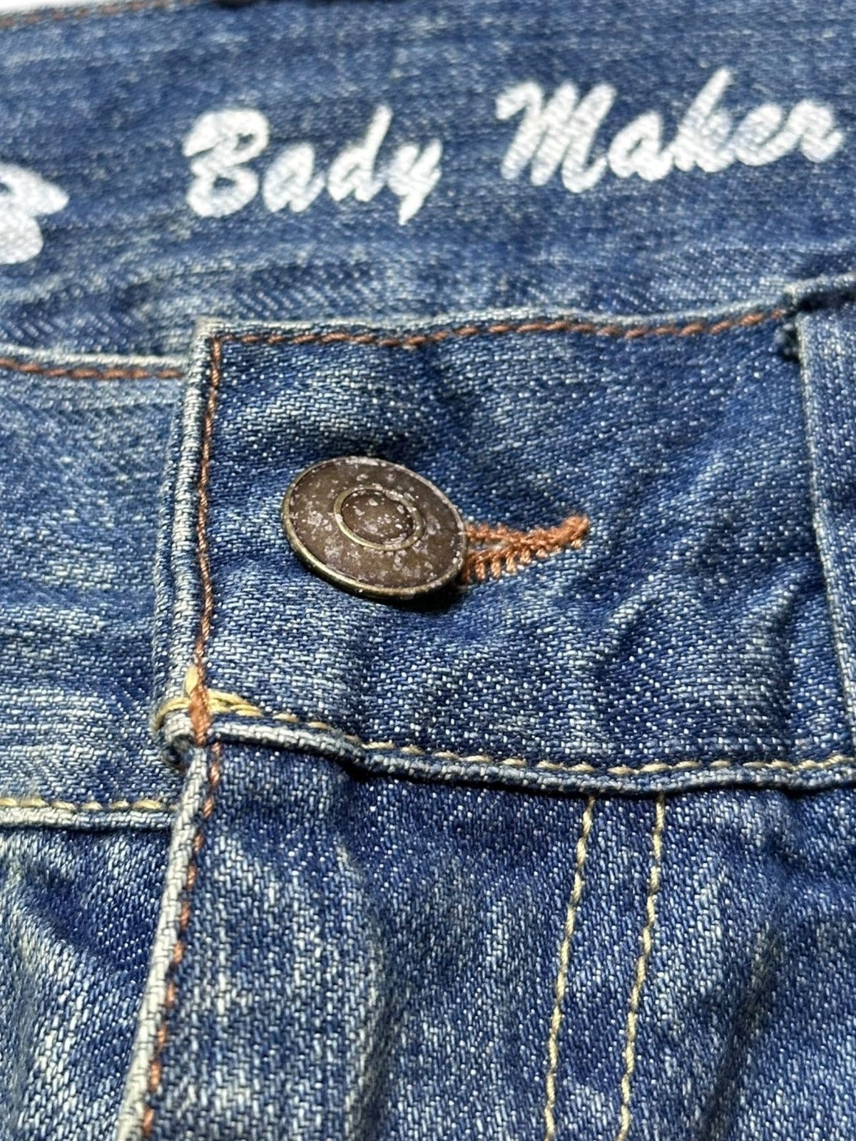 If Six Was Nine Vintage Body Maker Flare Mudwash Grunge Distressed Denim Size US 33 - 5 Thumbnail