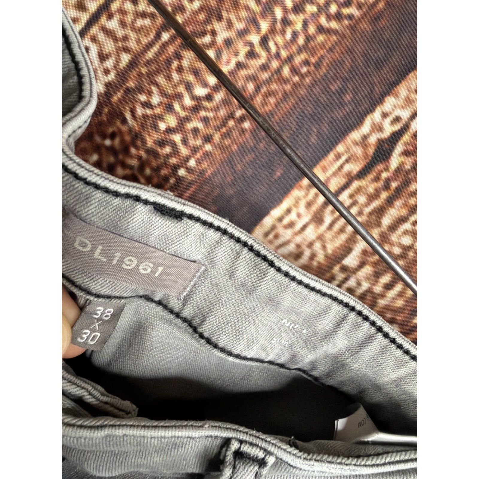 DL1961 DL1961 Jeans Mens 38x30 Slim Straight 5-Pocket Gray Nick USA Denim Cotton Blend Slim Fit Vintage? No Size US 38 / EU 54 - 3 Thumbnail