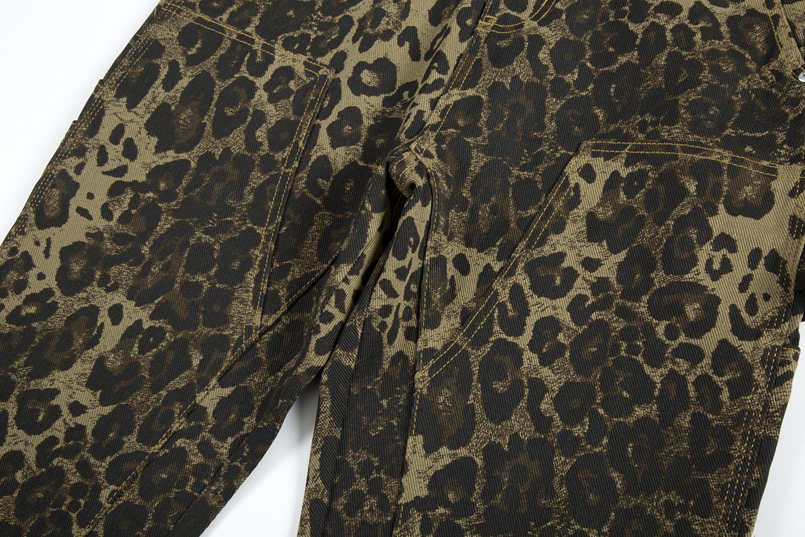 Japanese Brand Double knee Carpenter leopard Print jeans Size US 36 / EU 52 - 5 Thumbnail