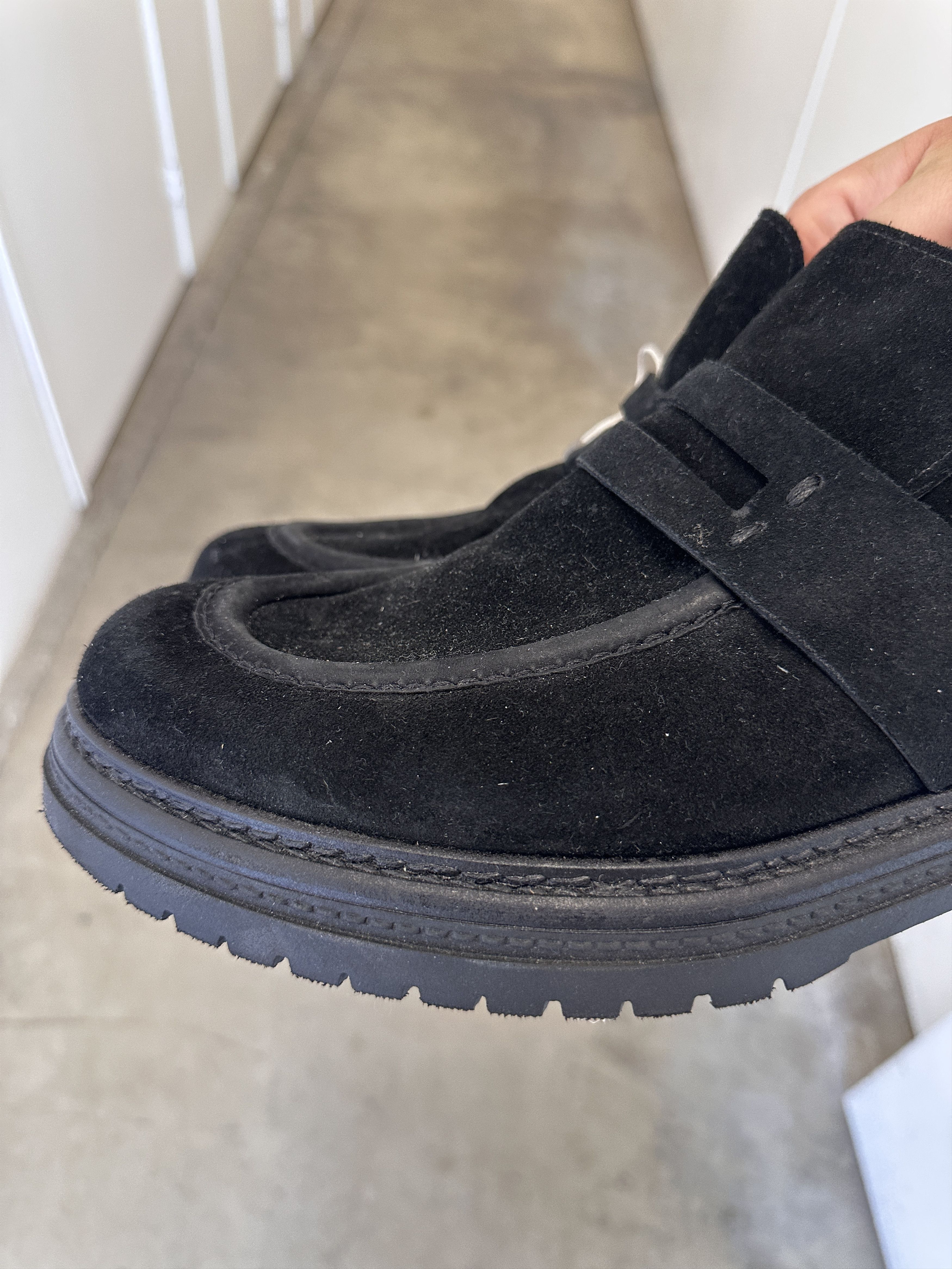 Handmade × Vintage Italian reverse Wallabee platform loafer. Size 13. 804. Size US 13 / EU 46 - 15 Thumbnail