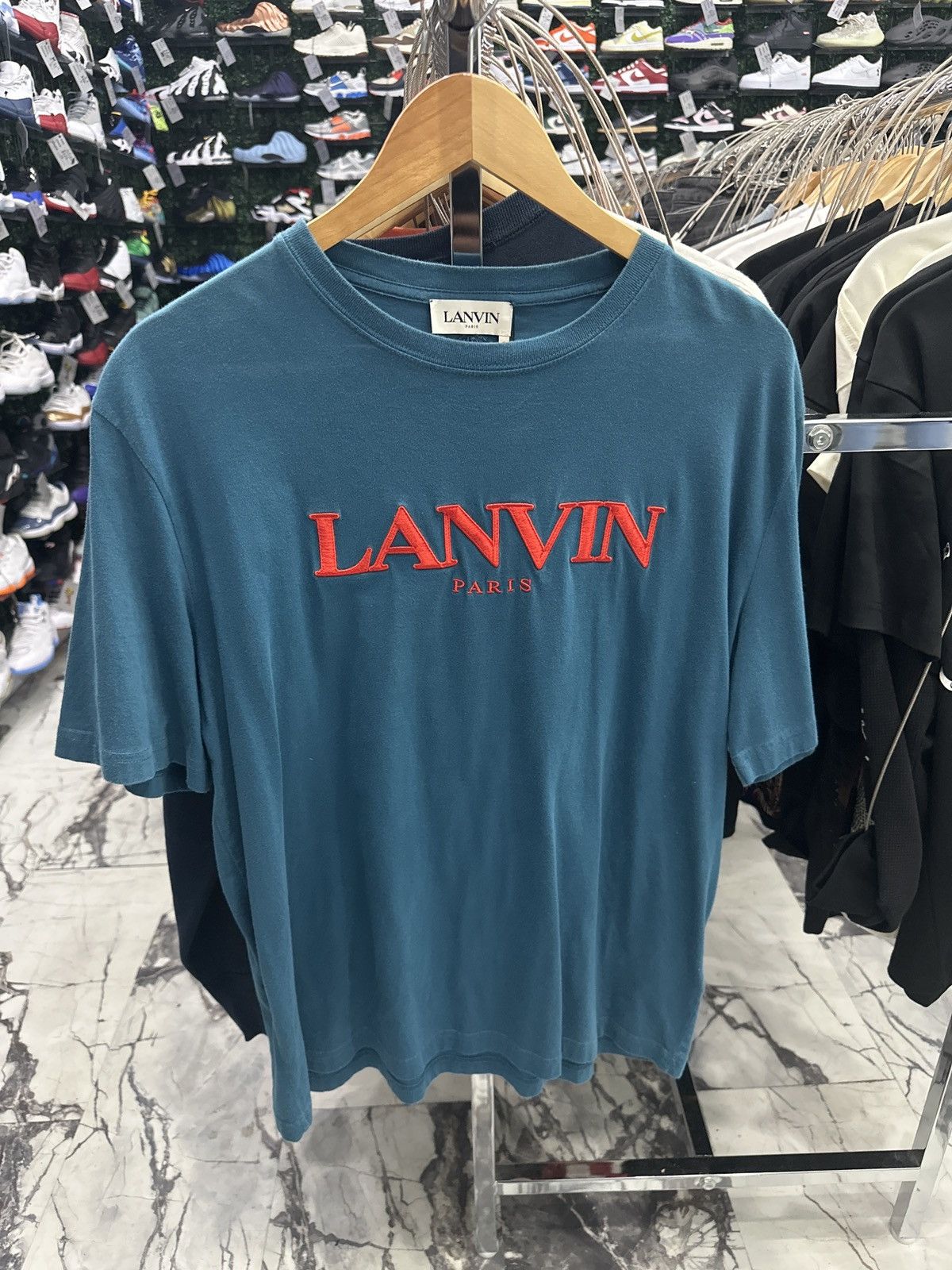 Lanvin Lanvin ‘Lanvin’ Print Logo Tee Size US XL / EU 56 / 4 - 1 Thumbnail