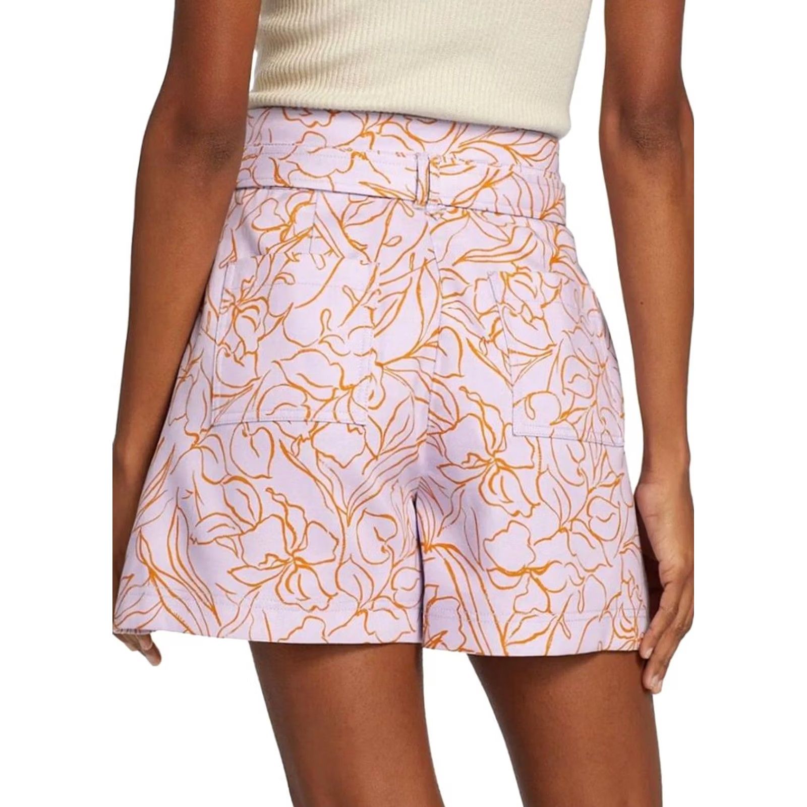 Jonathan Simkhai Jonathan Simkhai Tropical Floral Wide-Leg Shorts Size 6 Belted Lupine Multicolor Casual Shorts Summer Women Size 28" / US 6 / IT 42 - 3 Thumbnail