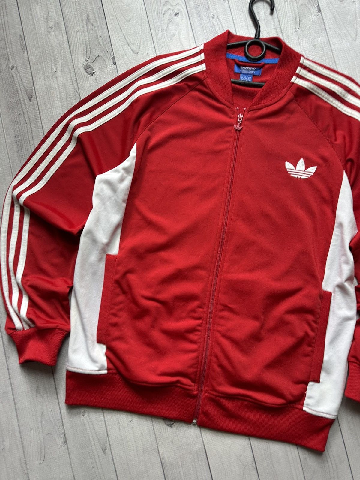 Adidas × Vintage Vintage adidas originals red logo track jacket size L Size US XL / EU 56 / 4 - 2 Thumbnail