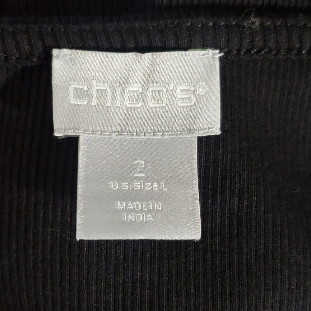 Chicos CT792a Chico's Ladies Black Long Sleeve Top L Size L / US 10 / IT 46 - 5 Thumbnail