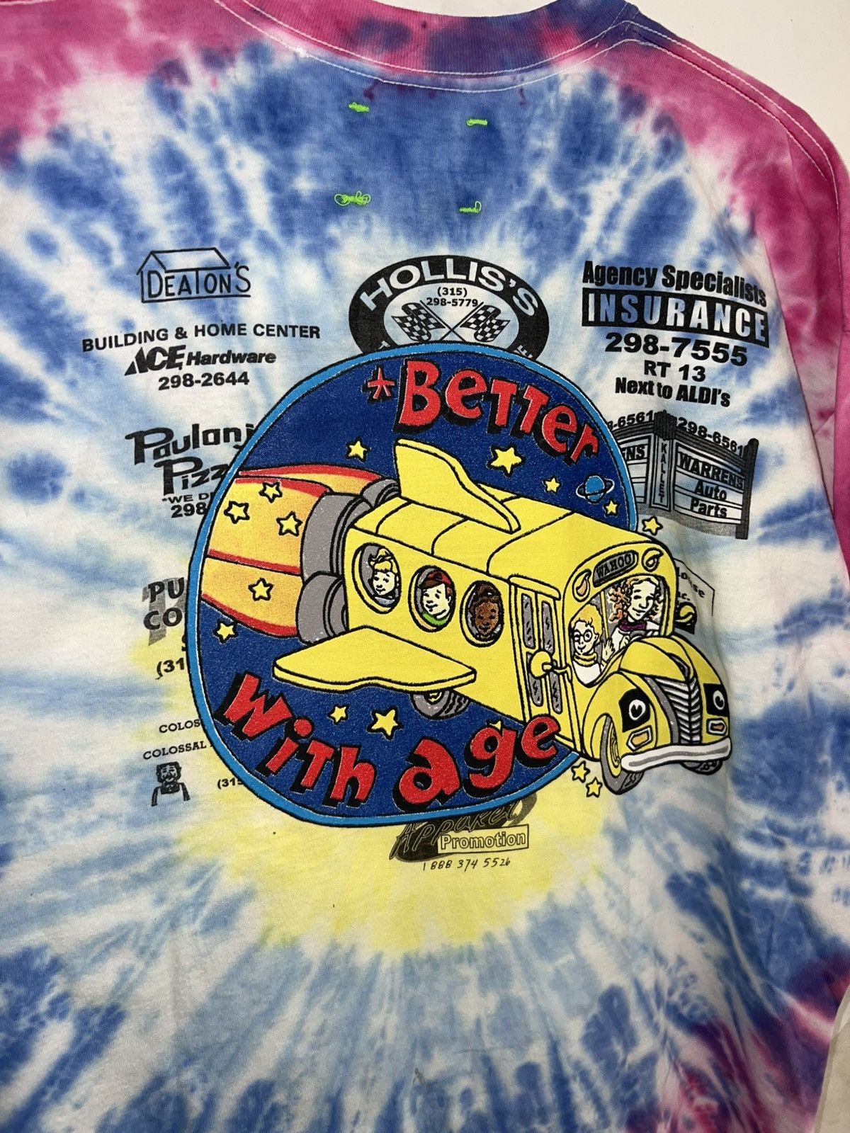 Better With Age Better With Age Frizzle Tie-Dye Pink Tee Size US XXL / EU 58 / 5 - 7 Thumbnail