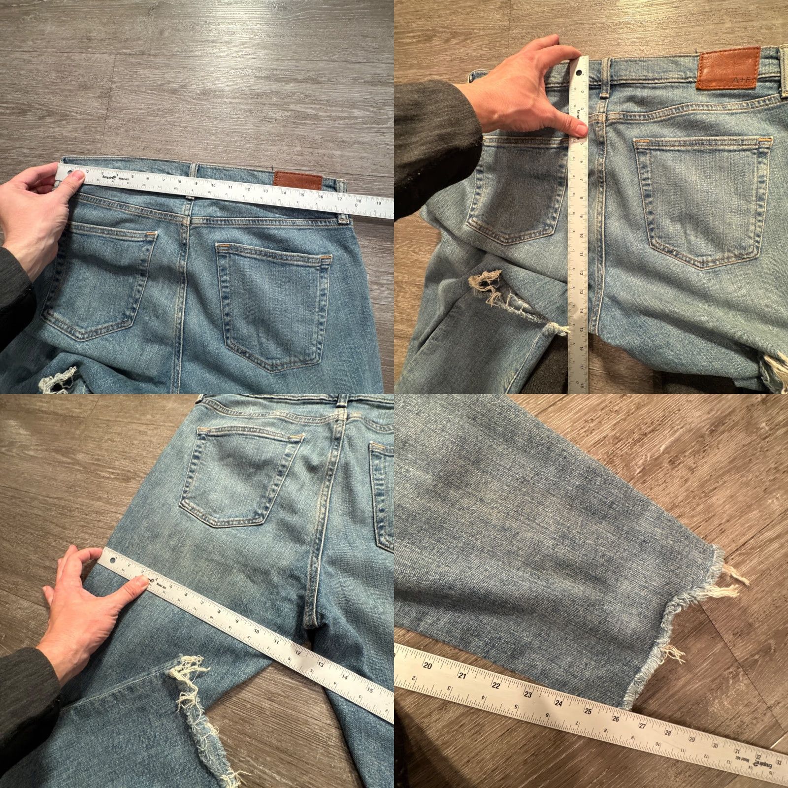 Abercrombie & Fitch Abercrombie & Fitch Jeans Slim 34 Blue Denim Rustin Athletic Slim 34x26 Mens Regular 5-Pocket Stretch Denim Blue Jeans Size US 34 / EU 50 - 8 Thumbnail