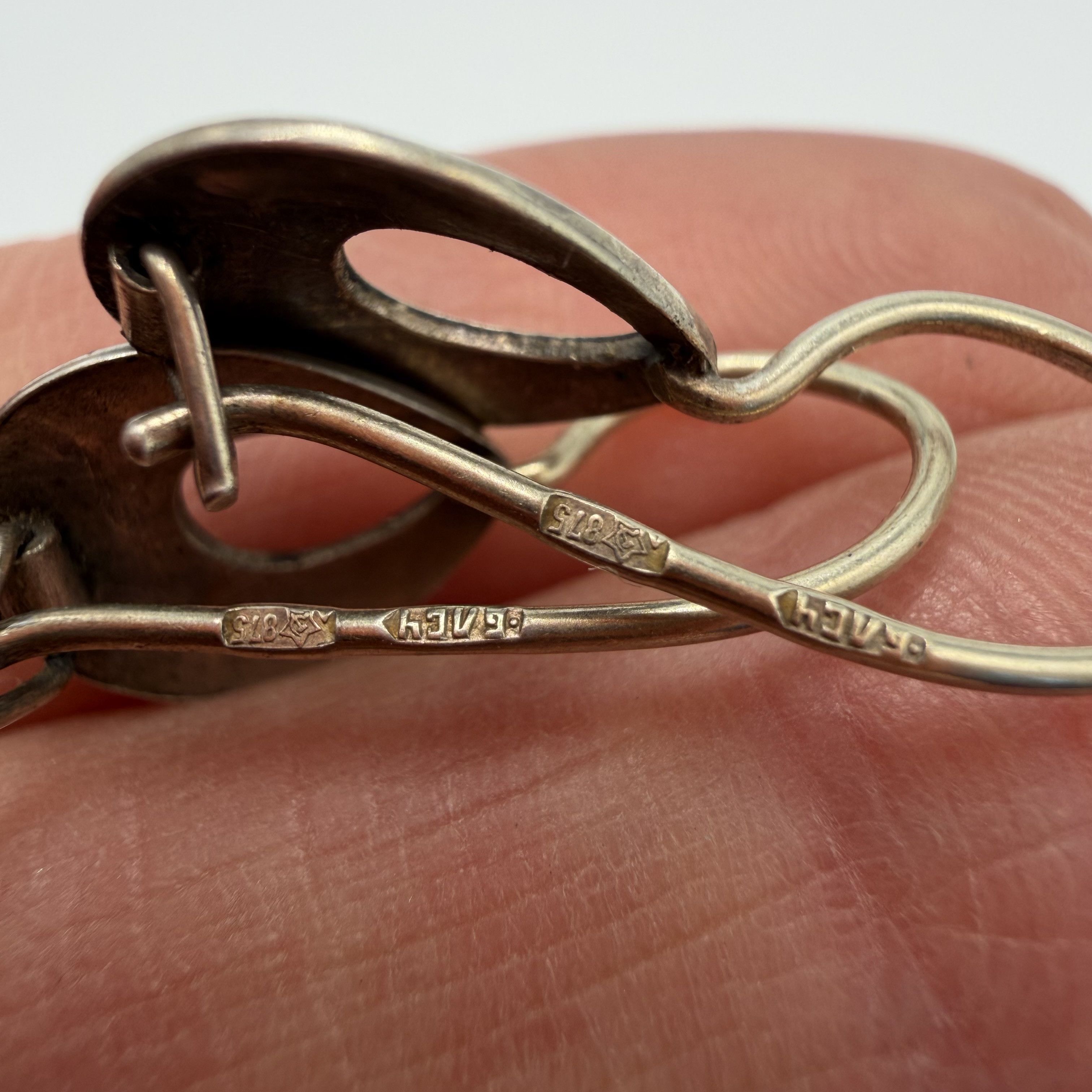 Vintage Vintage Soviet 875 Silver Niello Drop Earrings Size ONE SIZE - 4 Thumbnail