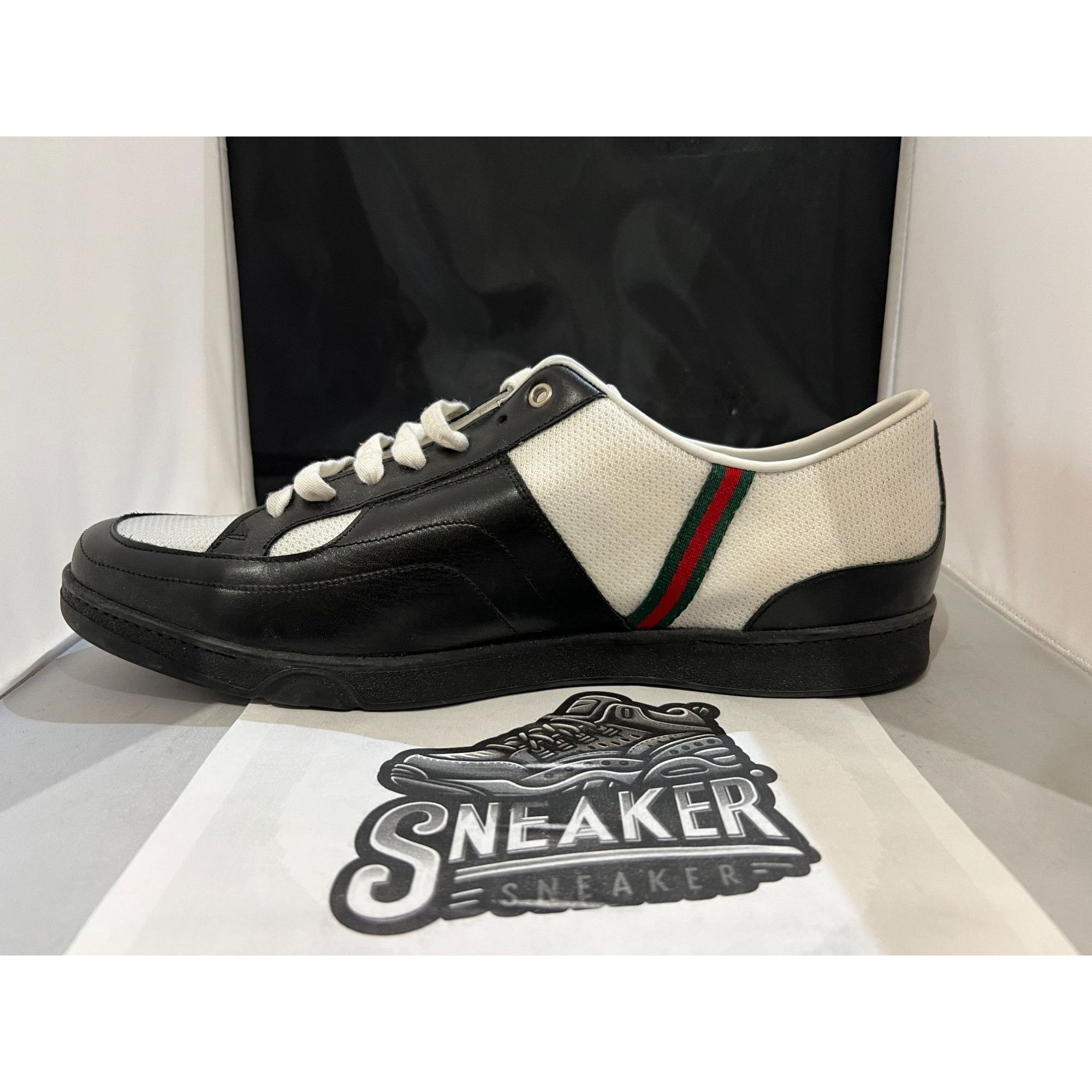 Gucci GUCCI White Black 170578 Men s size 14.5 Grailed
