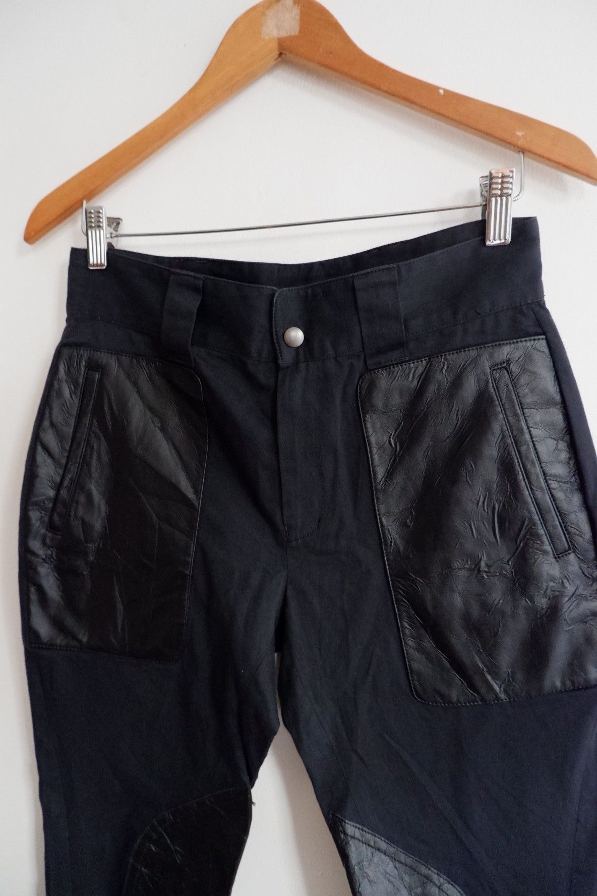 Maison MIHARA YASUHIRO Miharayasuhiro Paneled Leather Pants Size US 30 / EU 46 - 3 Thumbnail