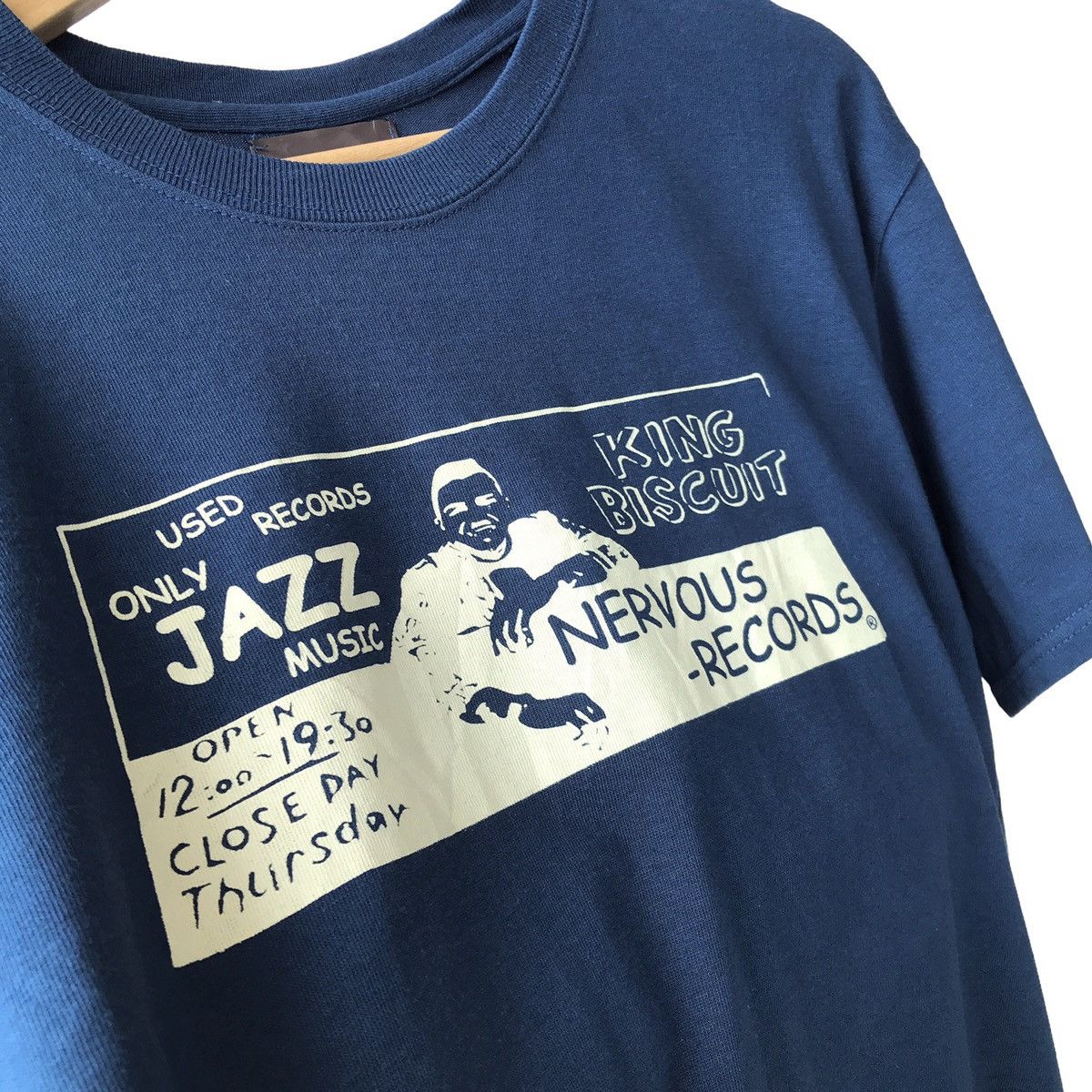 Band Tees Nervous Records NYC King Biscuit Jazz Band Tour Tee Size US M / EU 48-50 / 2 - 4 Thumbnail