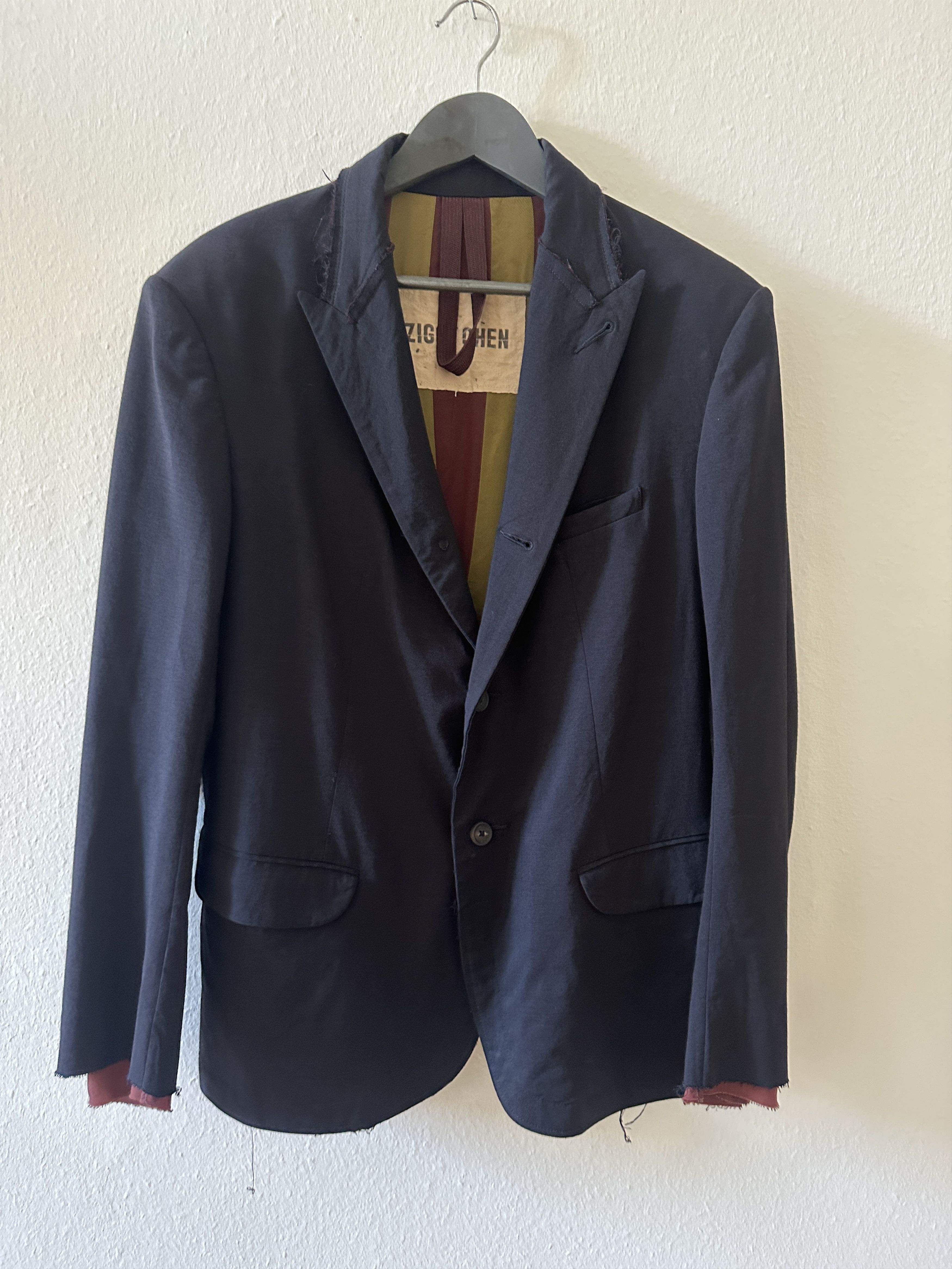 Ziggy Chen ZIGGY CHEN - SIZE 48 - DEEP BLUE BLAZER Size 48R - 2 Thumbnail