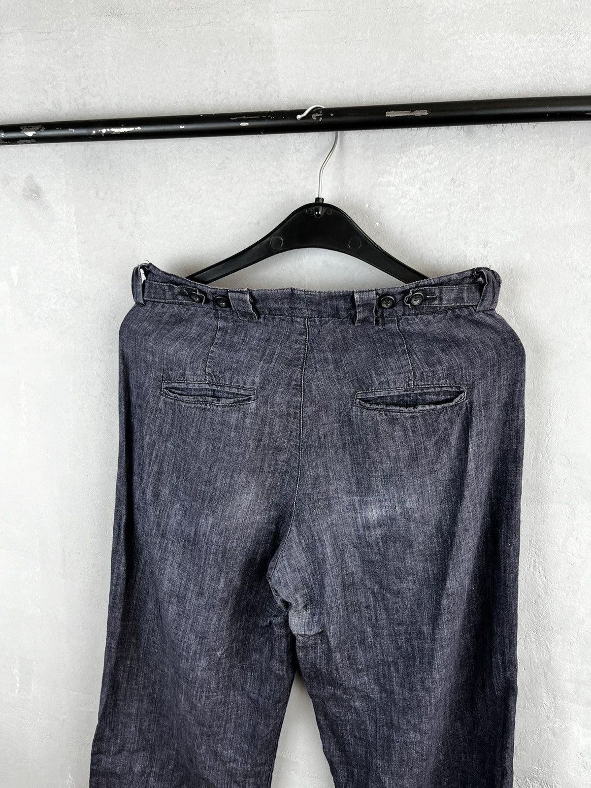 Other × hannes roether Hannes Roether Faded Gray Lace Linen Chino Pants Avant Garde Size US 31 - 13 Thumbnail