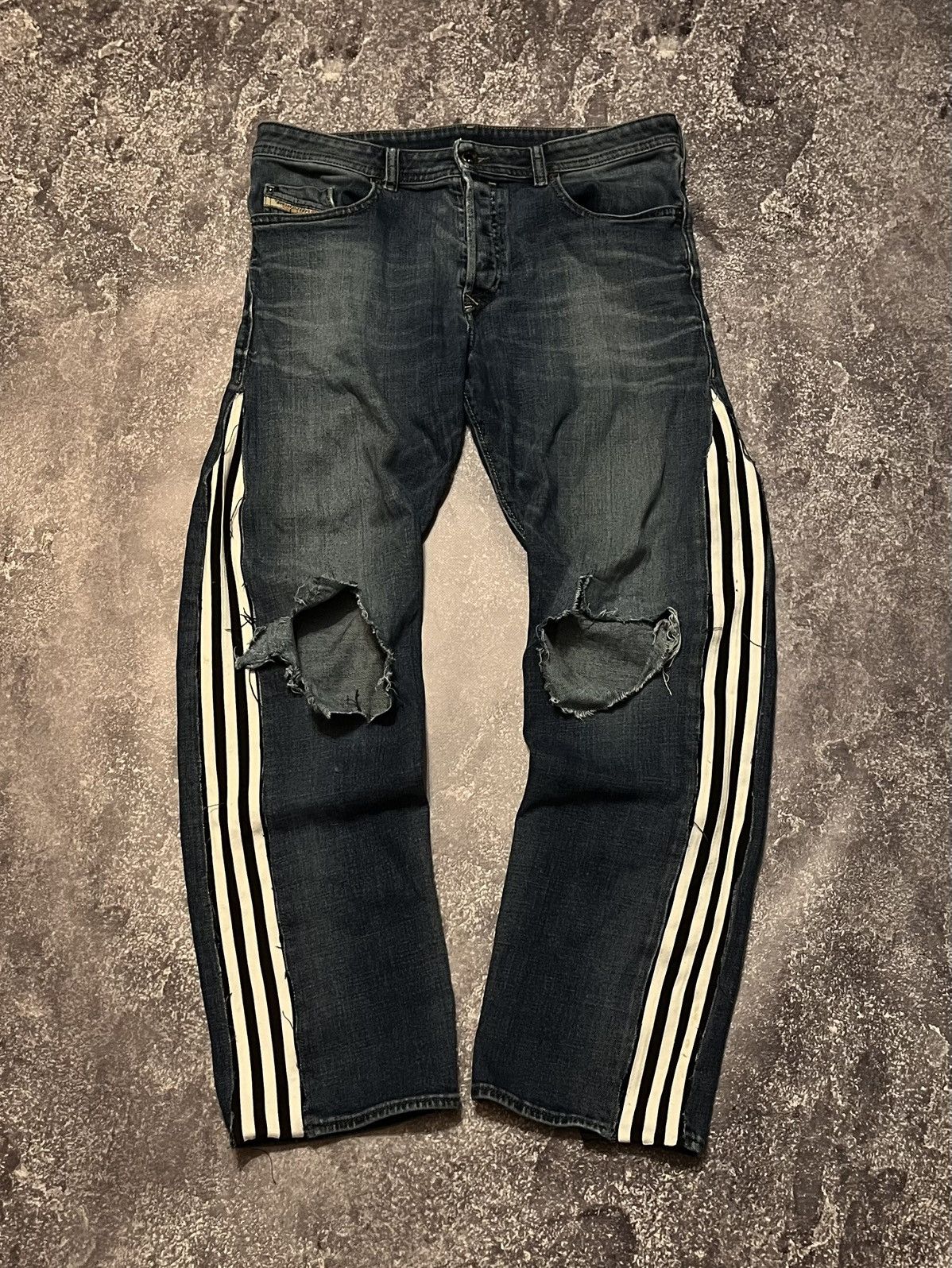 Adidas × Diesel × If Six Was Nine Custom rework ripped Diesel X Adidas ...
