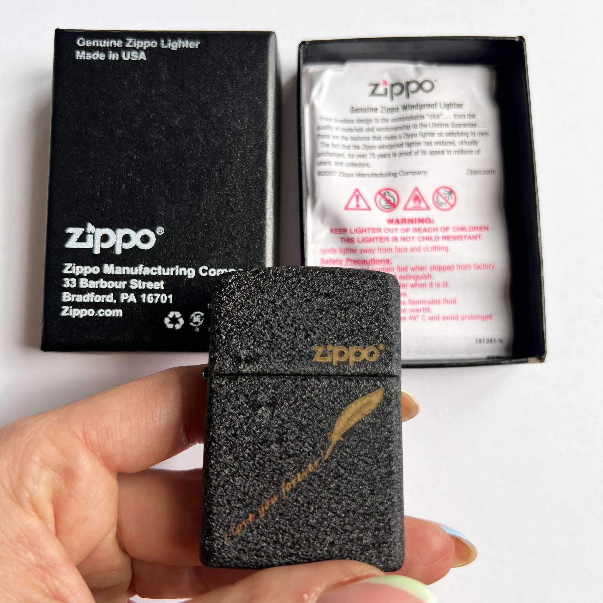 Vintage Zippo USA Men's Pocket Black Lighter in Original Box Size ONE SIZE - 6 Thumbnail