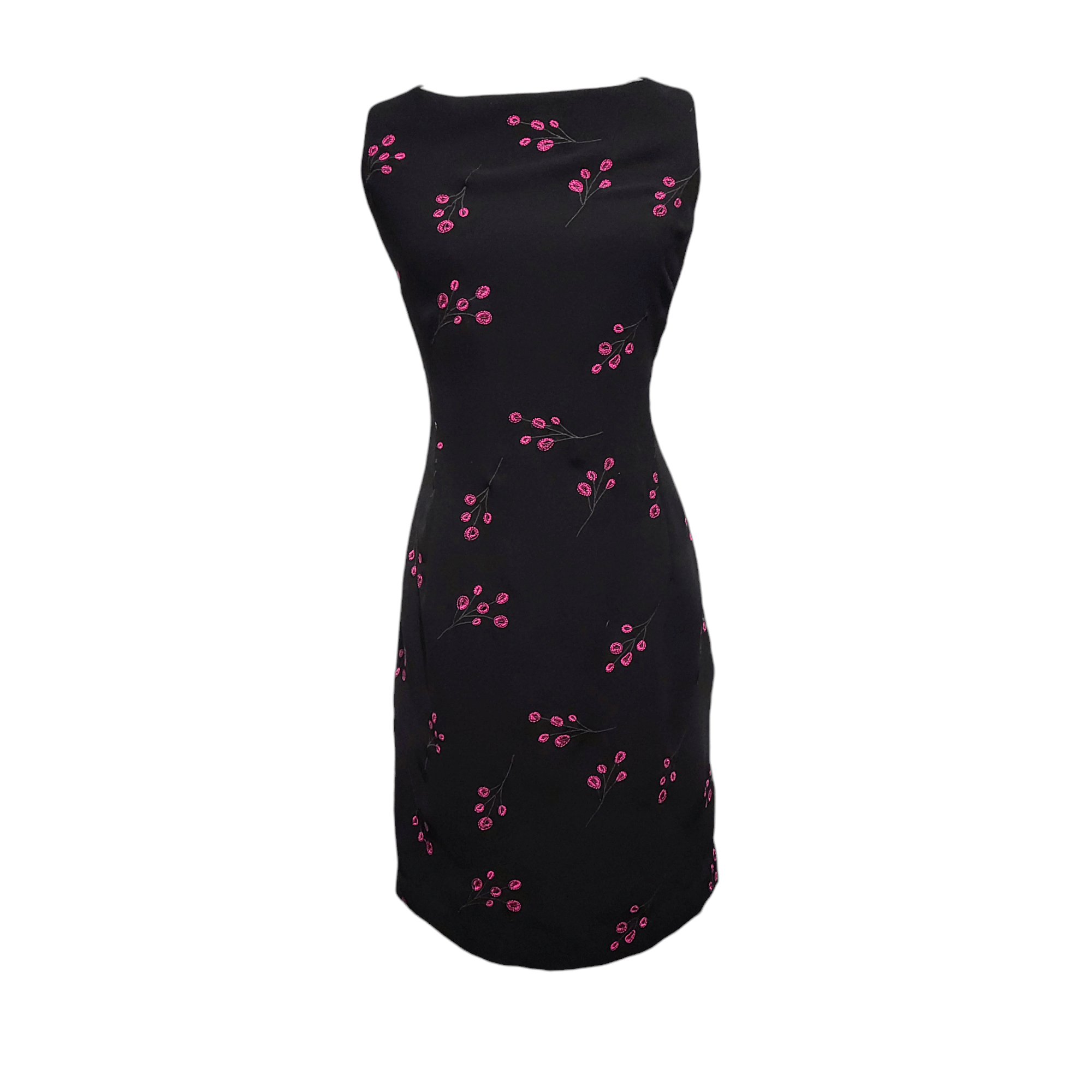 Jones New York Jones New York Little Black Dress Pink Embroidered Flowers Size XL / US 12-14 / IT 48-50 - 9 Thumbnail