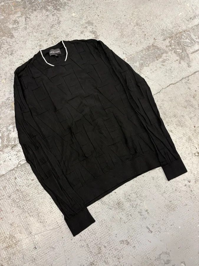 Emporio Armani SS2020 Emporio Armani Black Squared Sweater Size US S / EU 44-46 / 1 - 4 Thumbnail