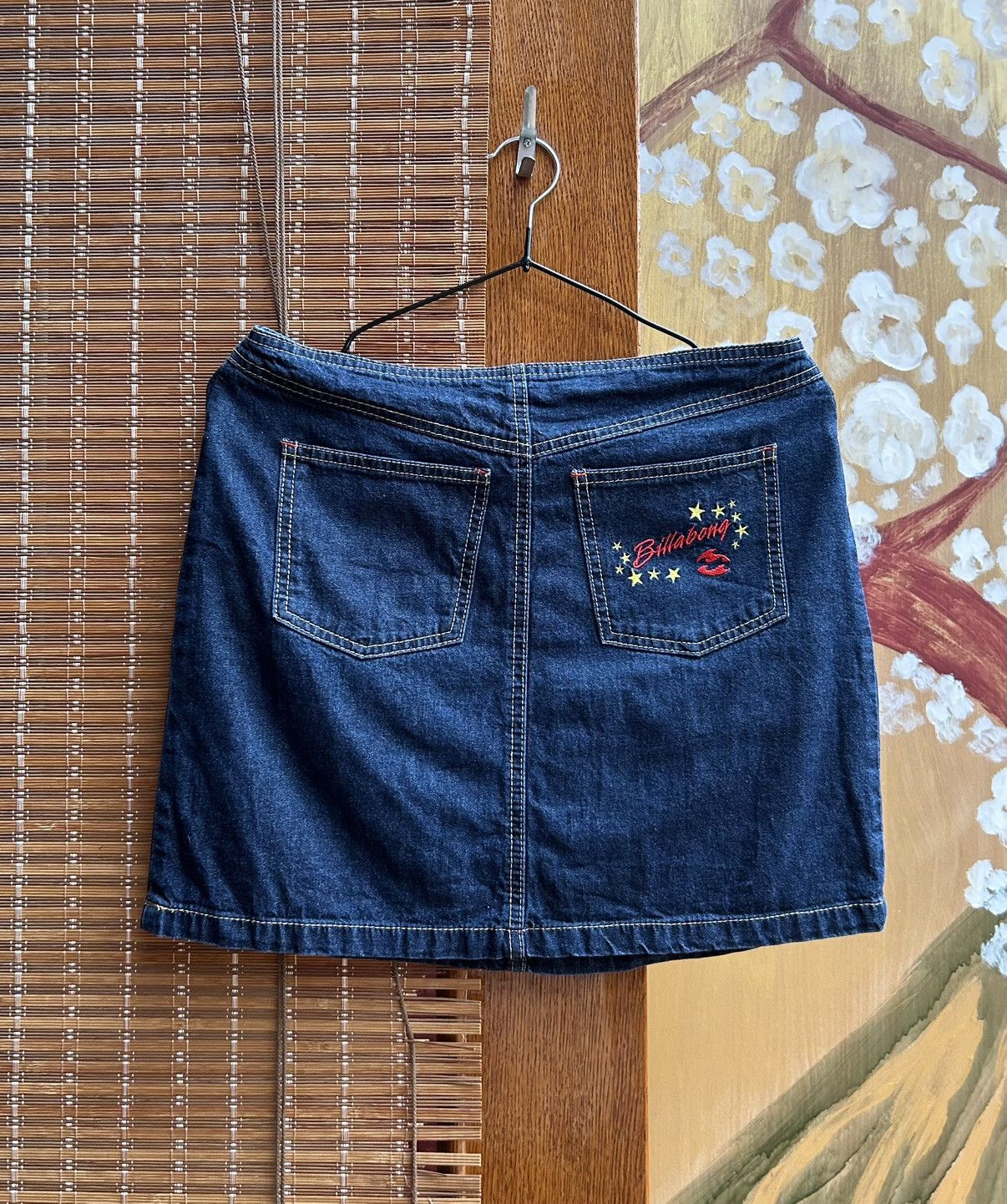 Billabong Y2K Billabong Denim Mini Skirt Size 8 Embroidered Logo Size 27" / US 4 / IT 40 - 1 Thumbnail