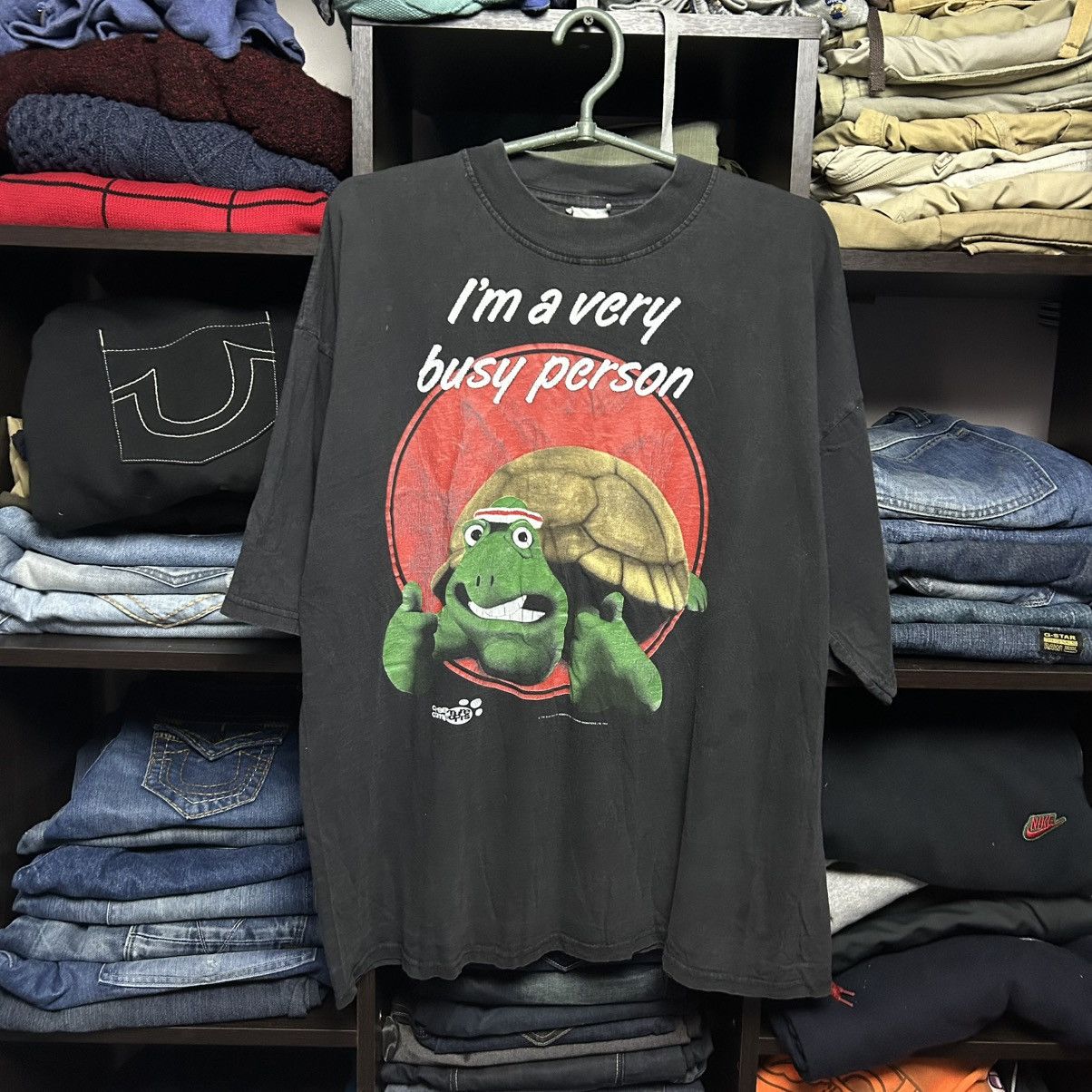 Cartoon Network Vintage Frank The Tortoise Creature Comforts 1991 cartoon te Size US XL / EU 56 / 4 - 1 Thumbnail