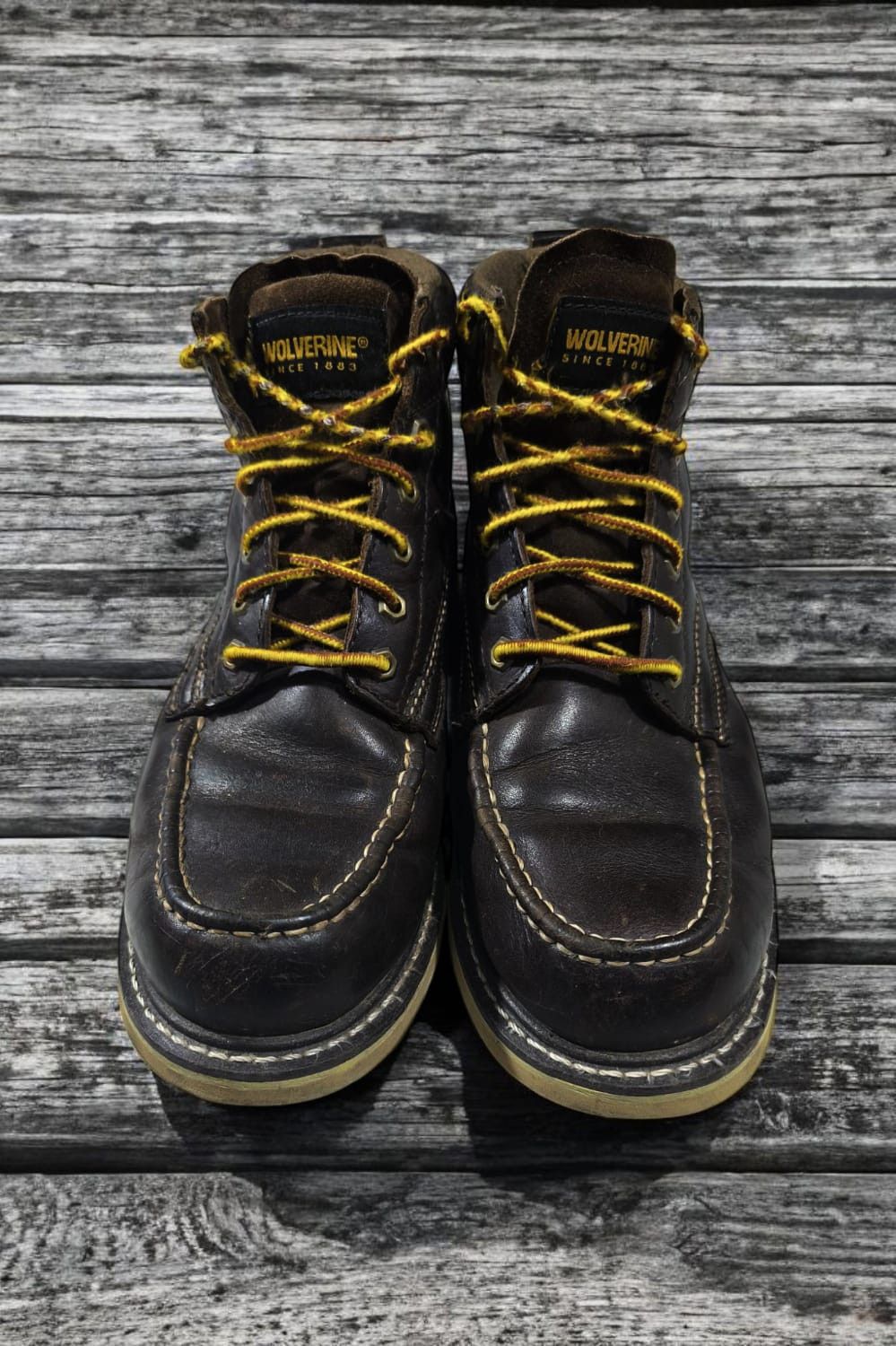 Wolverine Vintage Wolverine USA Moc Toe Brown Patina Leather  display picture 3