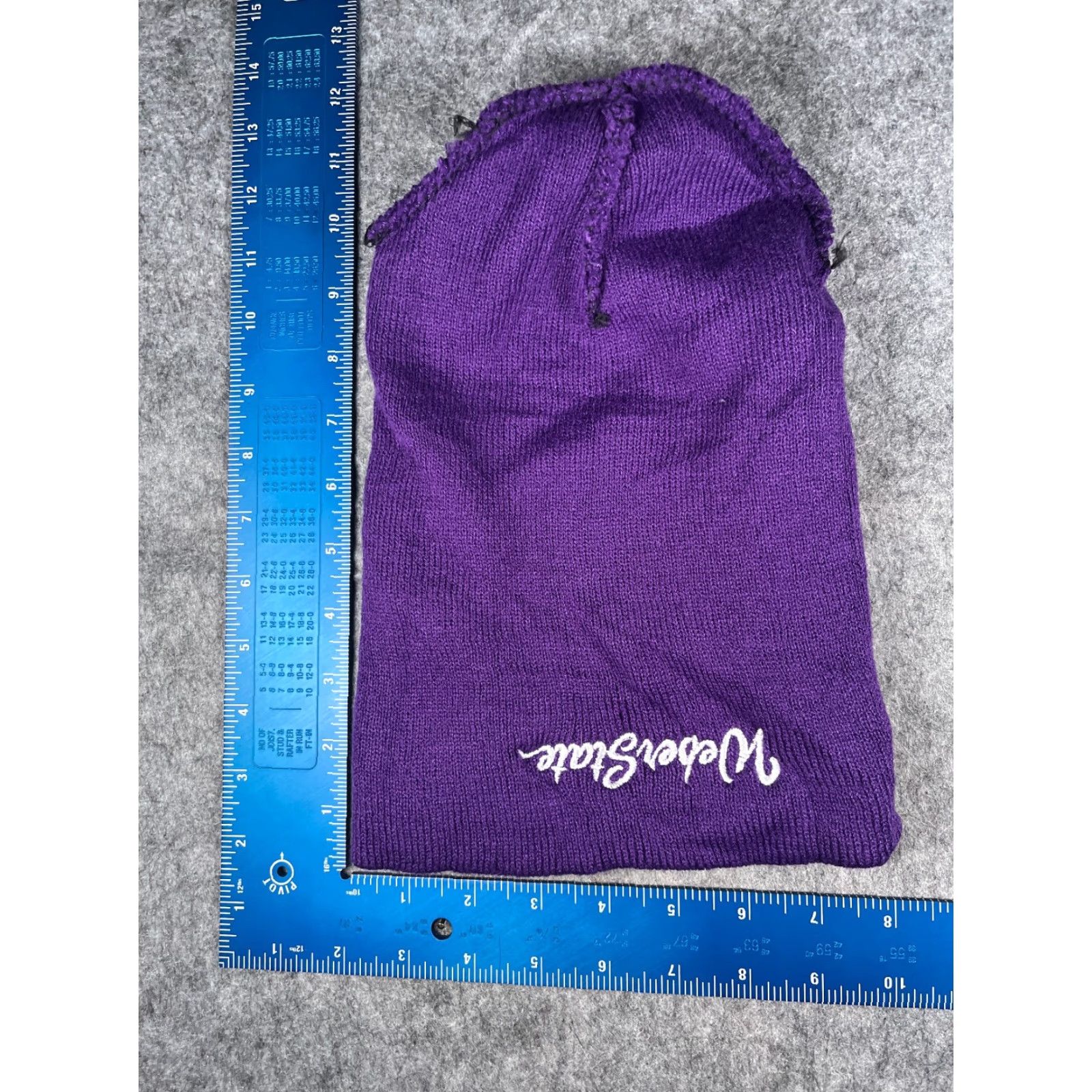 Vintage Weber State University Beanie Adult One Size Purple Knit Embroider Acrylic Toque Size ONE SIZE - 5 Thumbnail