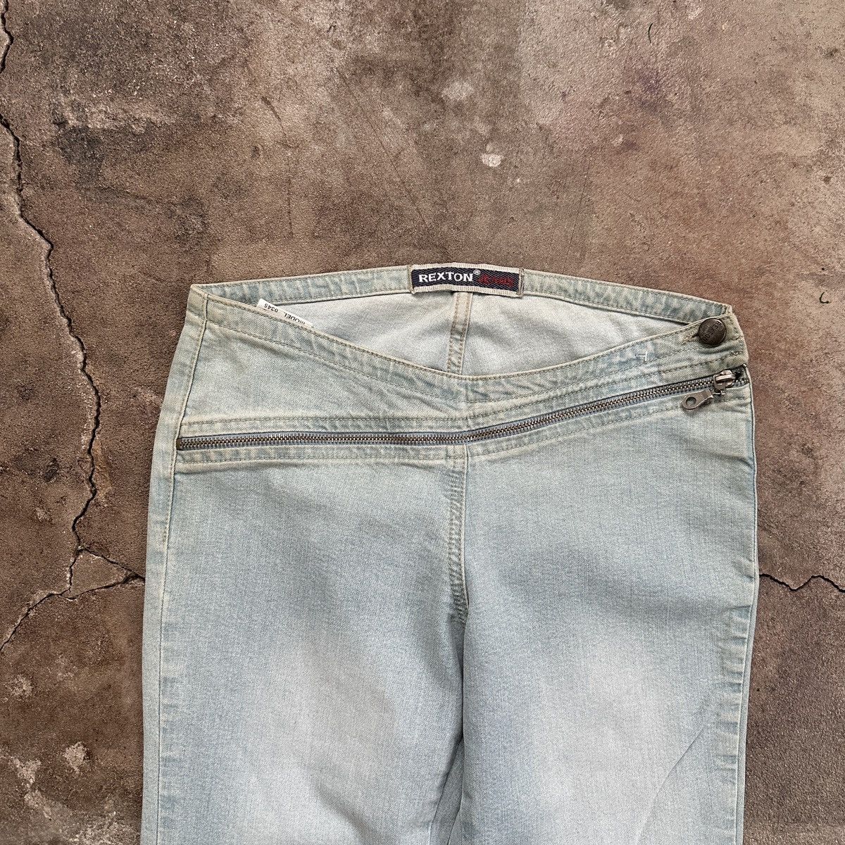 Japanese Brand × Vintage Vintage Y2K Rexton Low Rise Flared Denim Size 27" / US 4 / IT 40 - 4 Thumbnail
