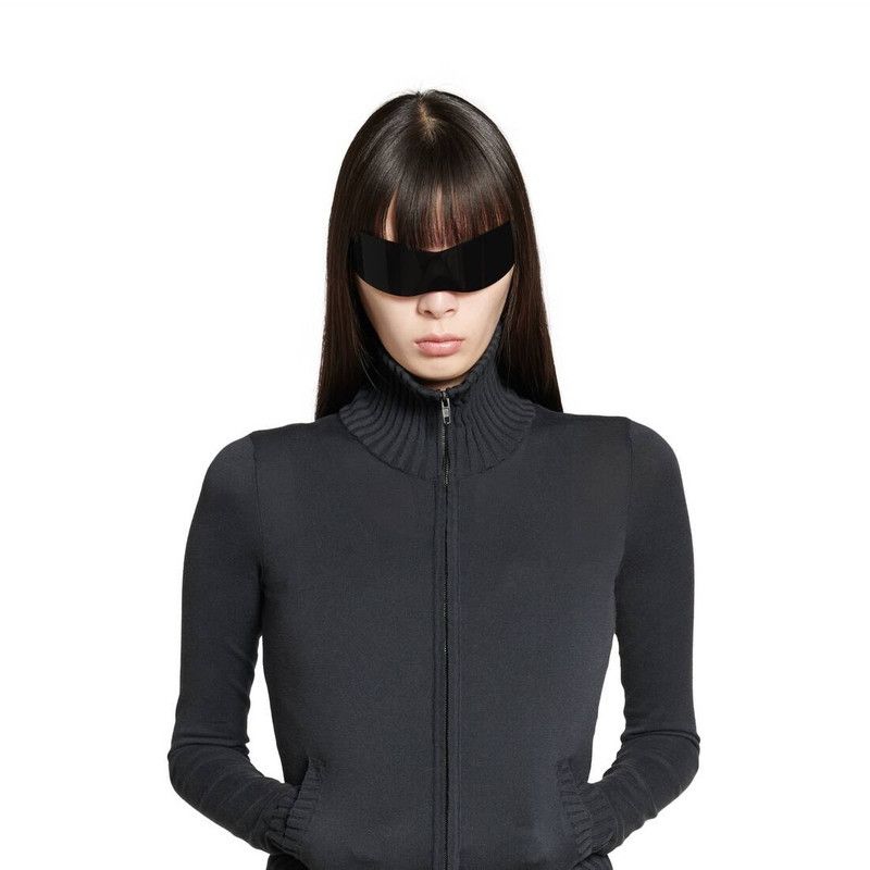 Balenciaga o1s1wg110126 BB Paris Icon Knotted Fitted Zip-Up Jacket Size S / US 4 / IT 40 - 5 Thumbnail